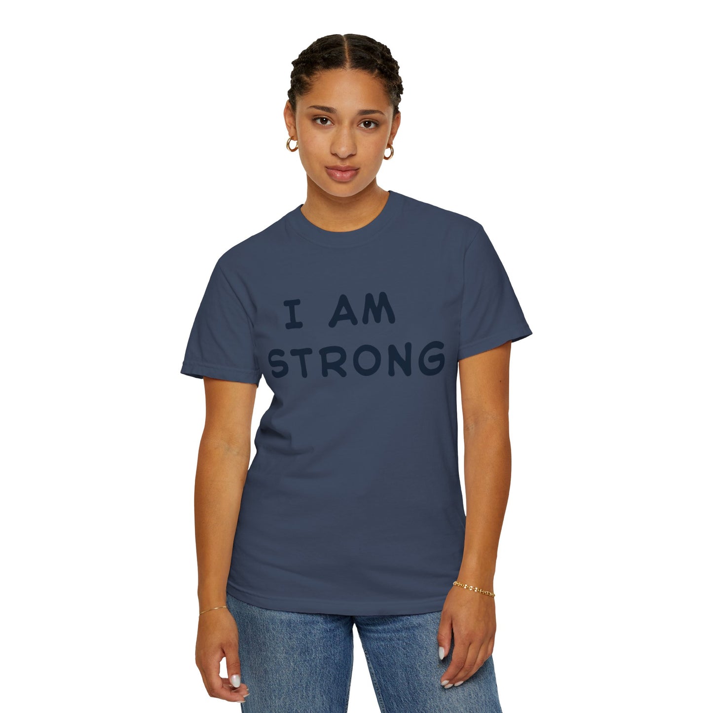 Empowering Unisex T-shirt - I AM STRONG, Motivational Tee, Gift for Him/Her, Casual Wear, Fitness Apparel, Positive Affirmation Shirt