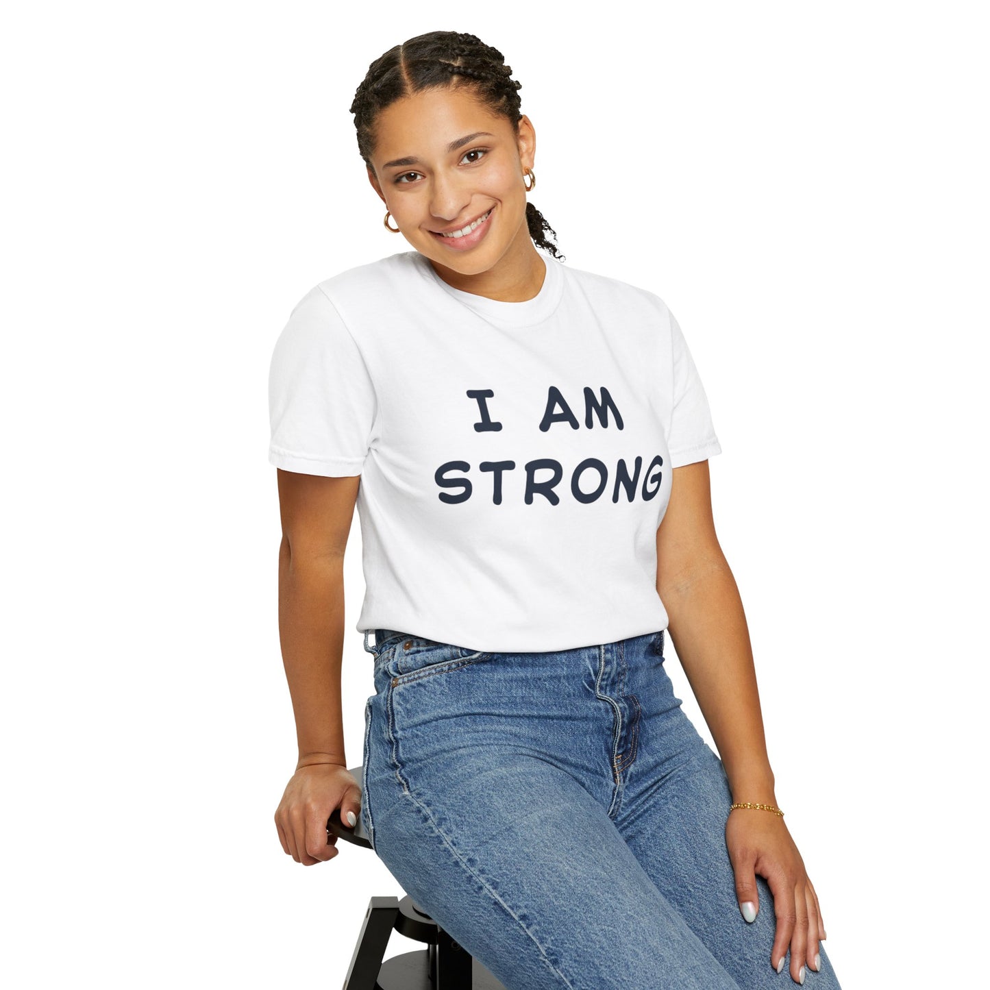 Empowering Unisex T-shirt - I AM STRONG, Motivational Tee, Gift for Him/Her, Casual Wear, Fitness Apparel, Positive Affirmation Shirt