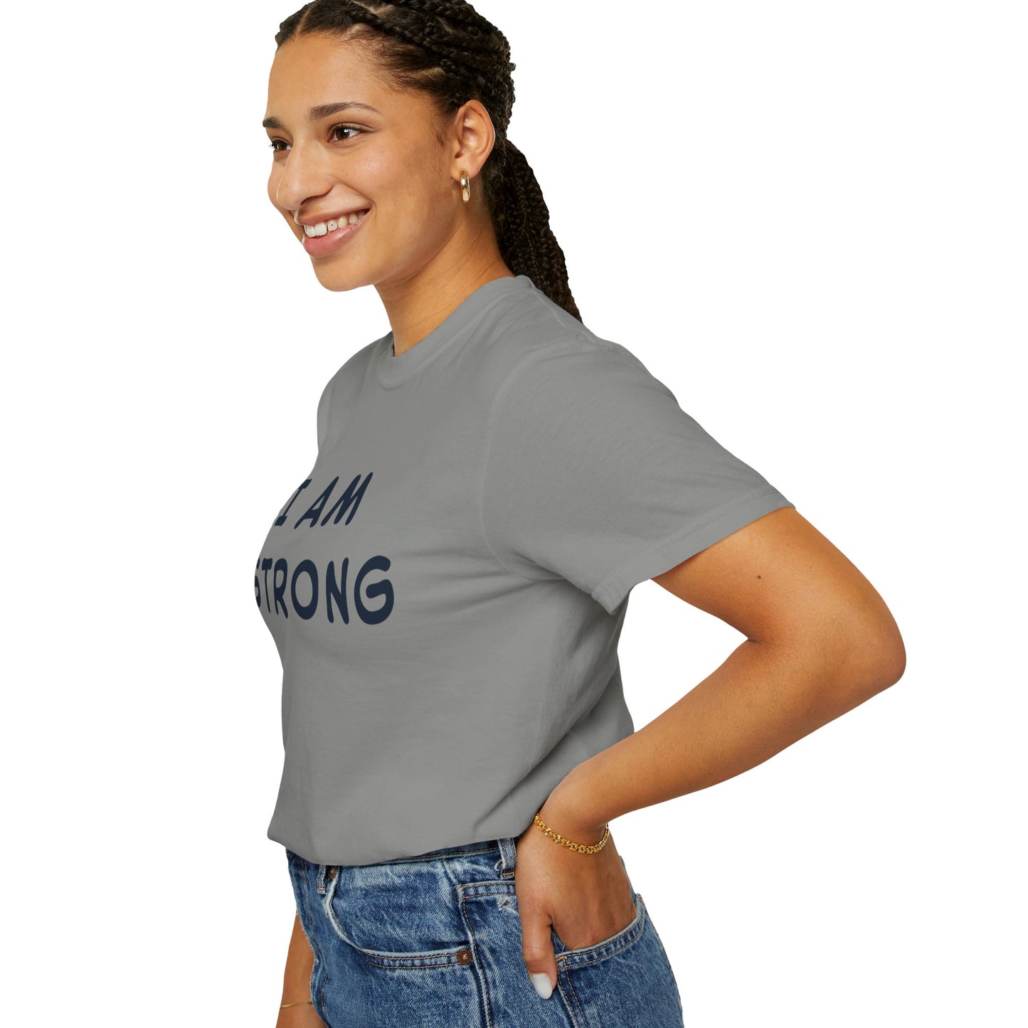 Empowering Unisex T-shirt - I AM STRONG, Motivational Tee, Gift for Him/Her, Casual Wear, Fitness Apparel, Positive Affirmation Shirt