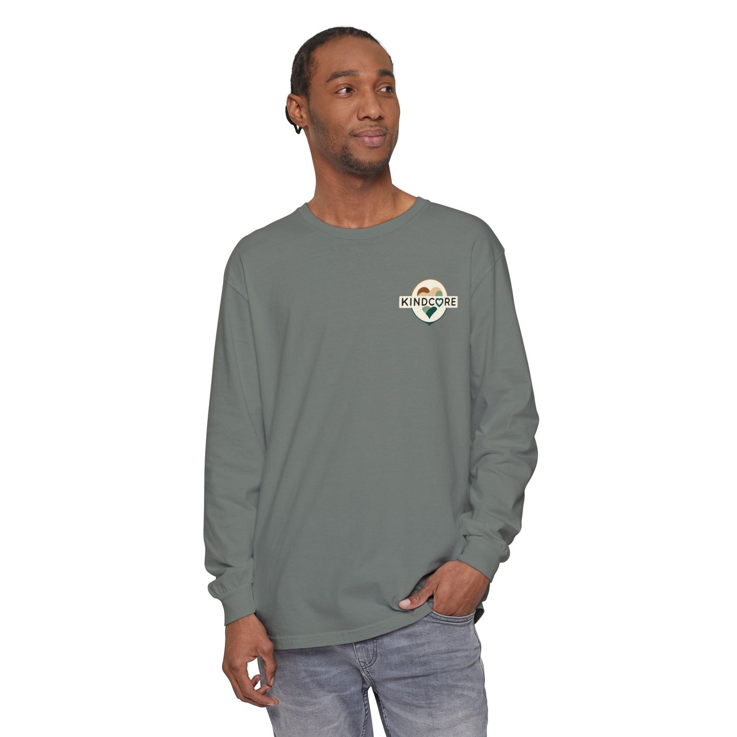 Be Kind Long Sleeve Tee, Unisex Garment-Dyed Shirt, Kindness Apparel, Casual Wear, Gift for Friends, Positive Vibes T-Shirt