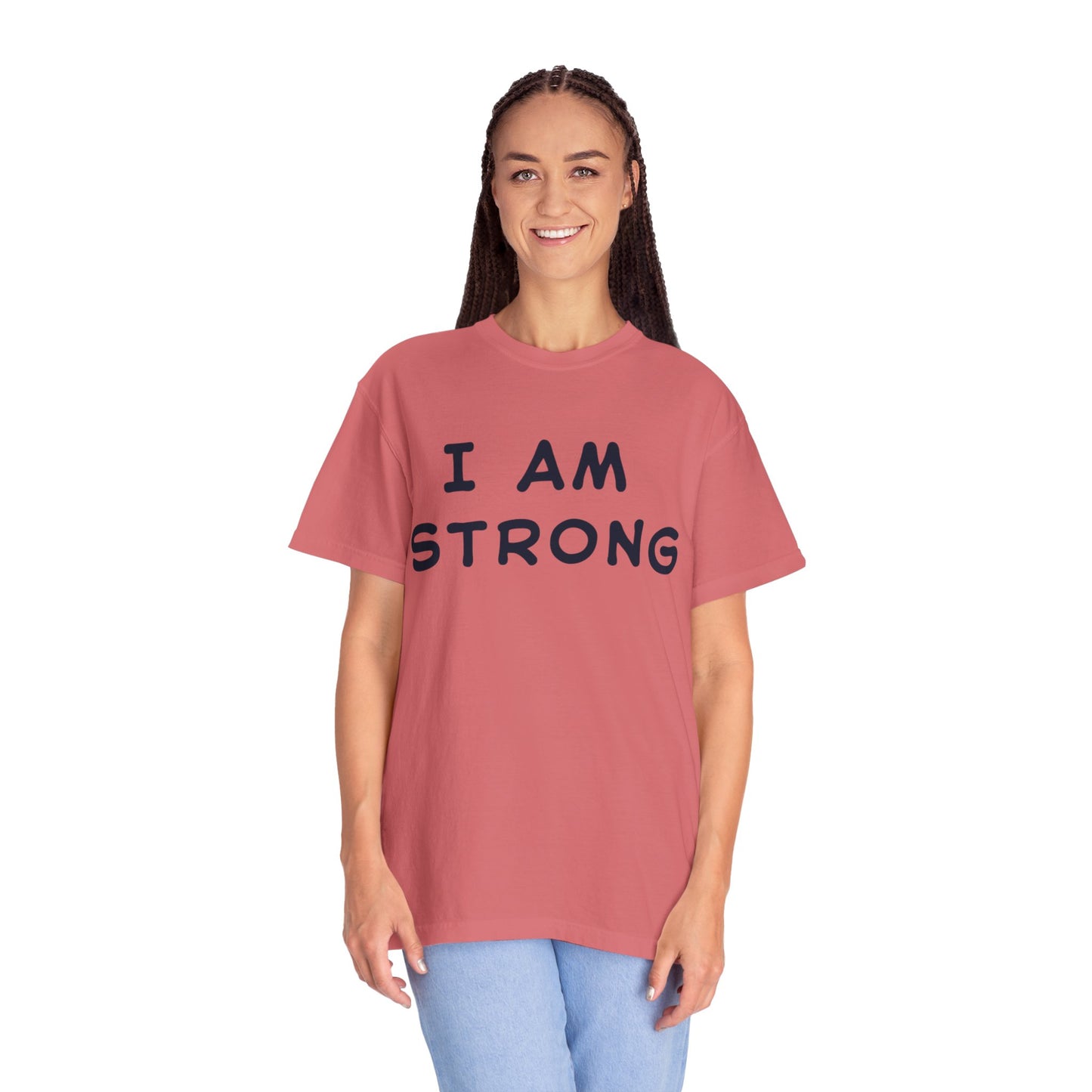 Empowering Unisex T-shirt - I AM STRONG, Motivational Tee, Gift for Him/Her, Casual Wear, Fitness Apparel, Positive Affirmation Shirt