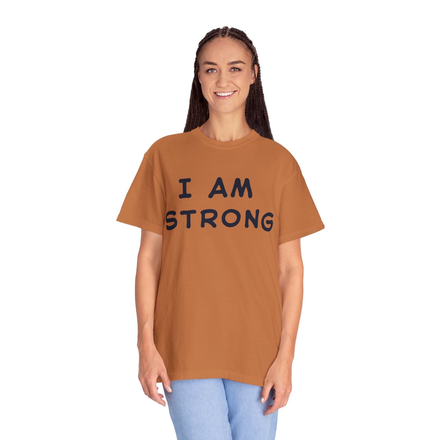 Empowering Unisex T-shirt - I AM STRONG, Motivational Tee, Gift for Him/Her, Casual Wear, Fitness Apparel, Positive Affirmation Shirt