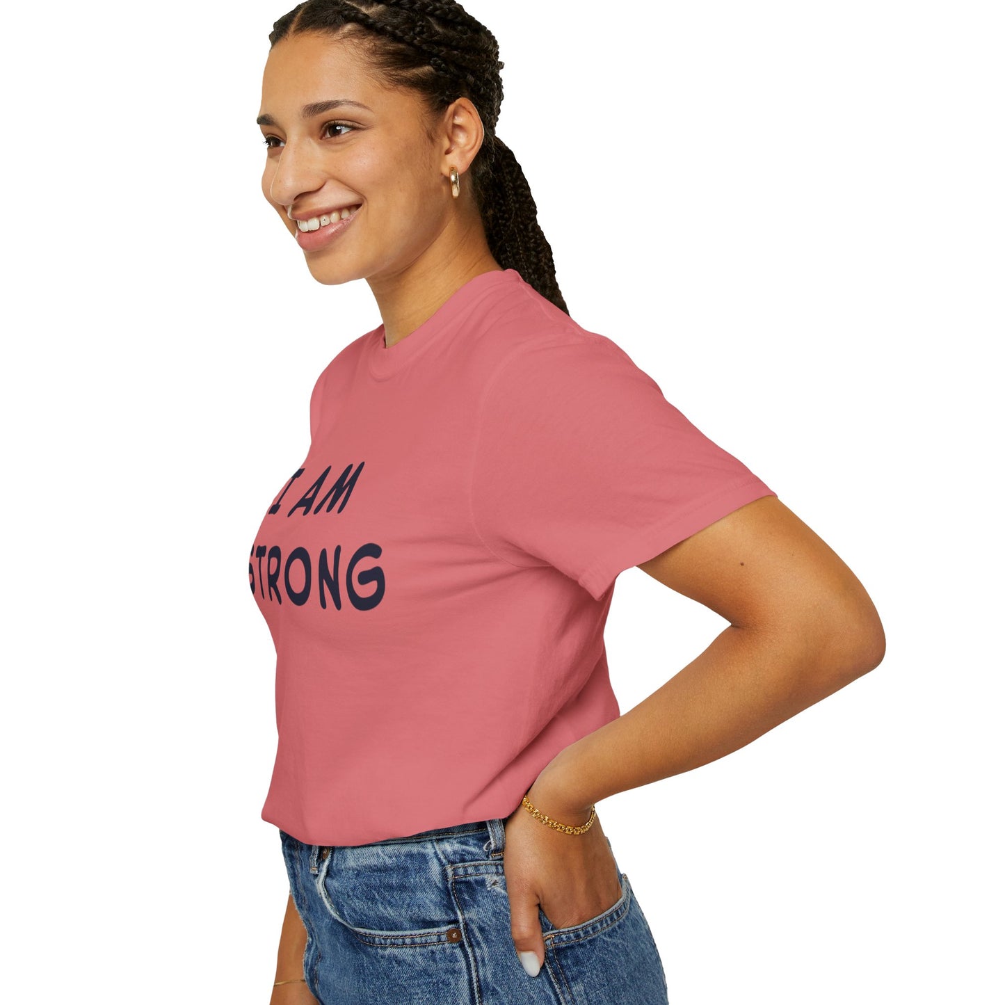 Empowering Unisex T-shirt - I AM STRONG, Motivational Tee, Gift for Him/Her, Casual Wear, Fitness Apparel, Positive Affirmation Shirt