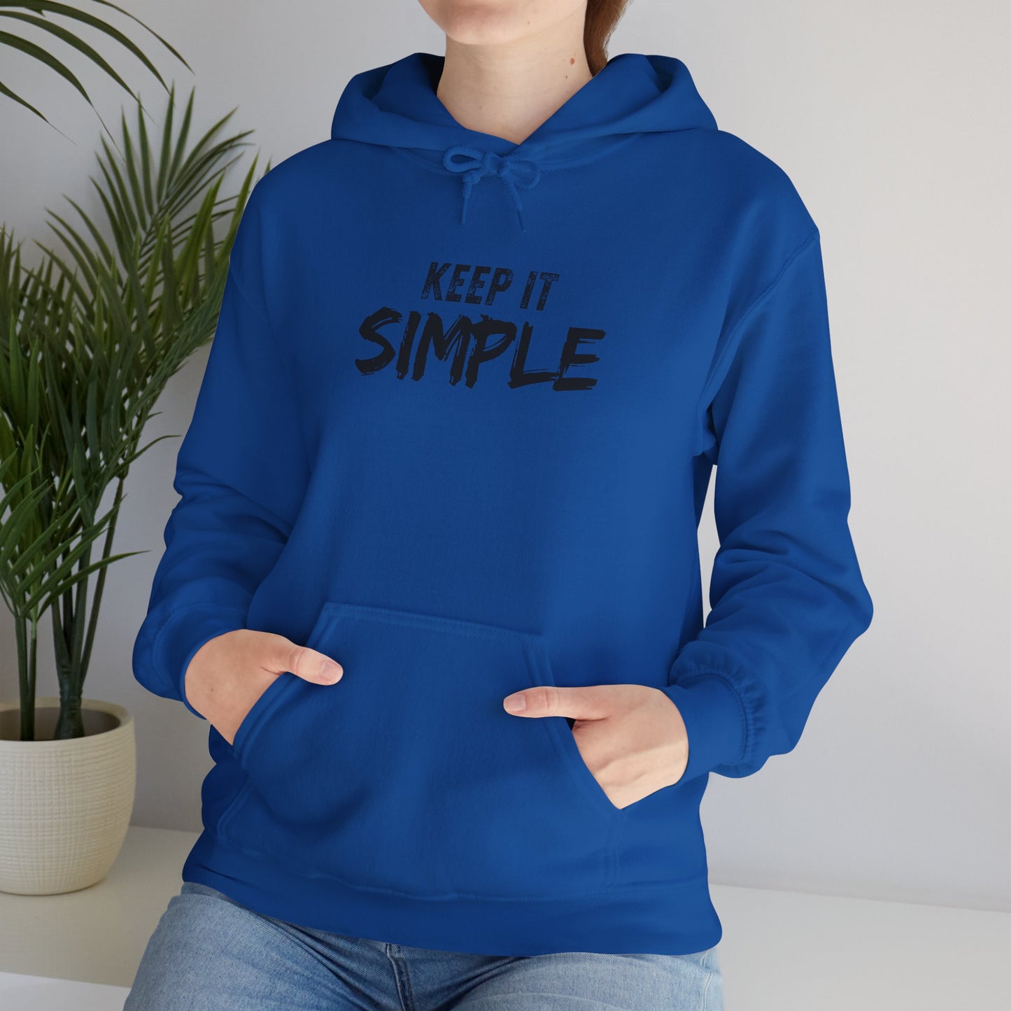 Minimalist Hoodie with 'Keep It Simple' Design, Casual Sweatshirt for Everyday Wear, Unisex Comfort, Gift for Friends & Family