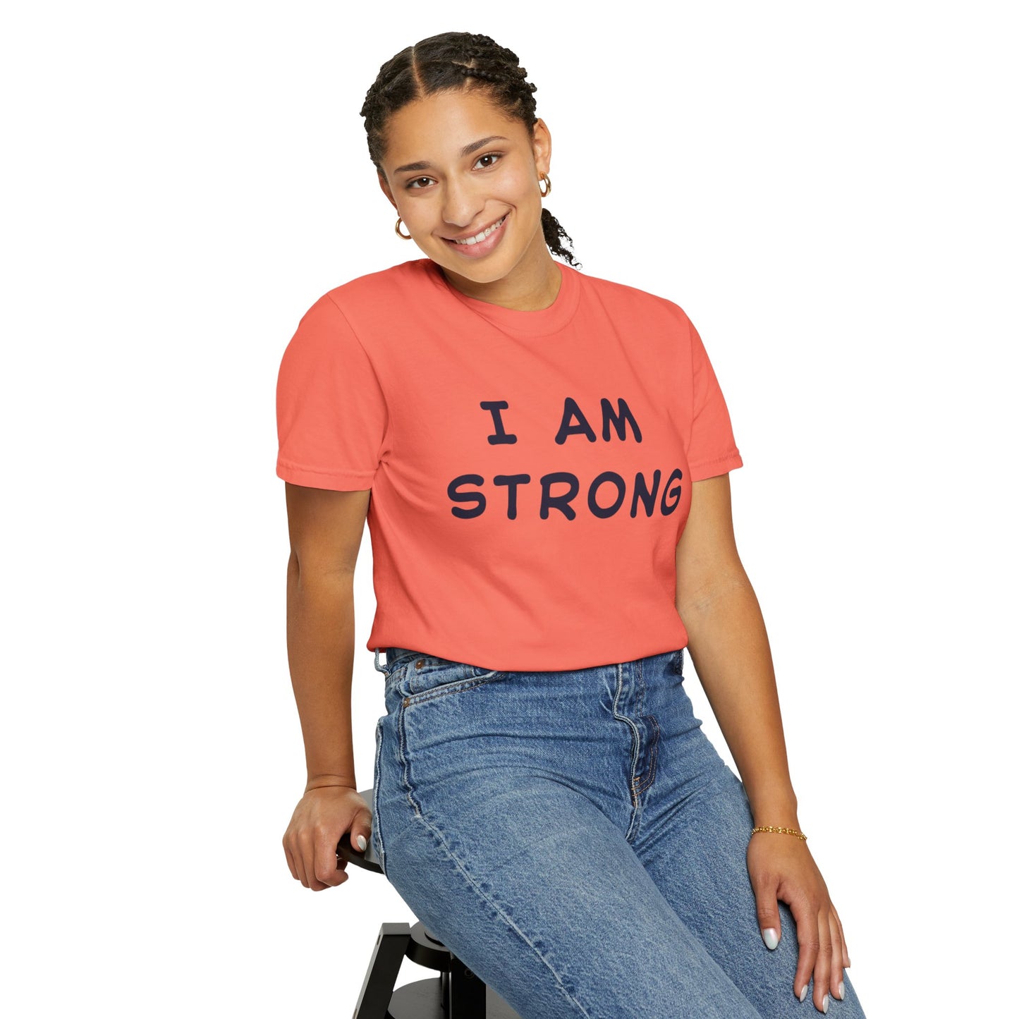 Empowering Unisex T-shirt - I AM STRONG, Motivational Tee, Gift for Him/Her, Casual Wear, Fitness Apparel, Positive Affirmation Shirt
