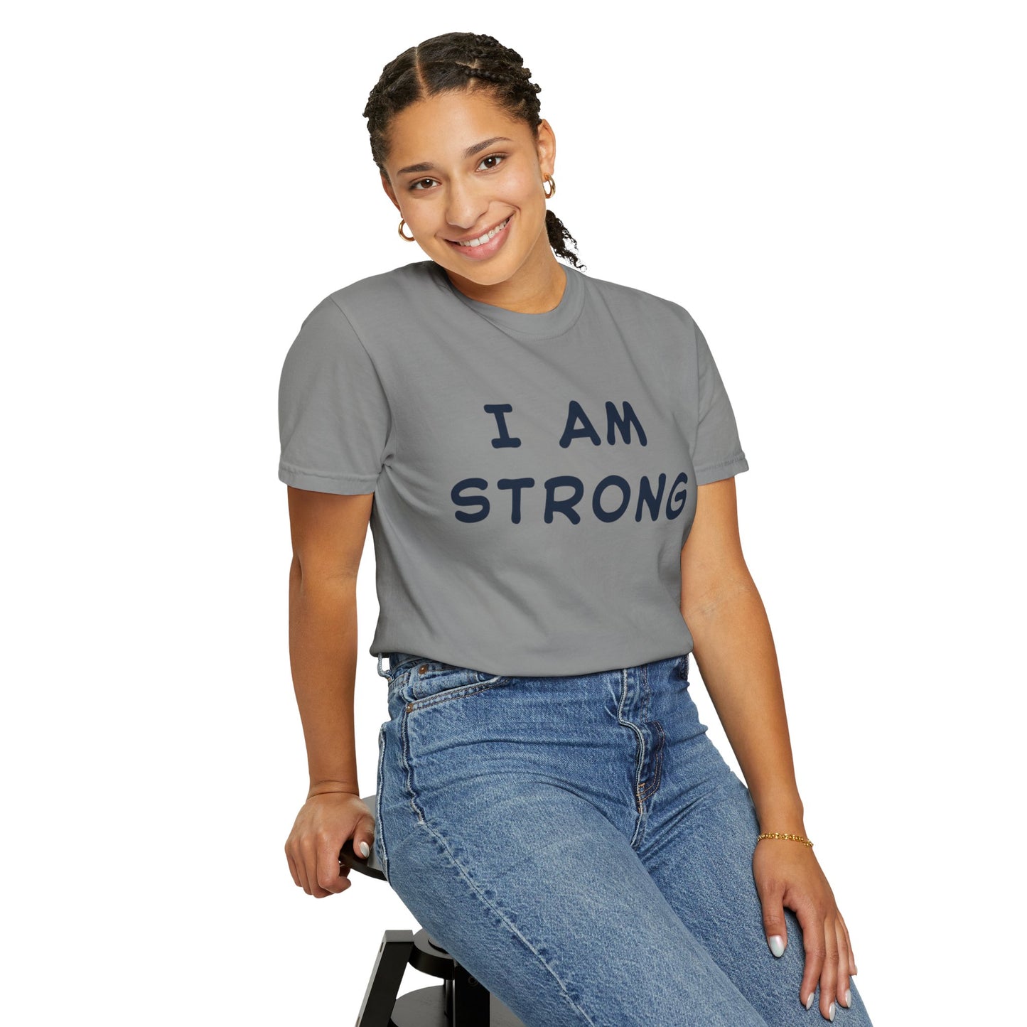 Empowering Unisex T-shirt - I AM STRONG, Motivational Tee, Gift for Him/Her, Casual Wear, Fitness Apparel, Positive Affirmation Shirt