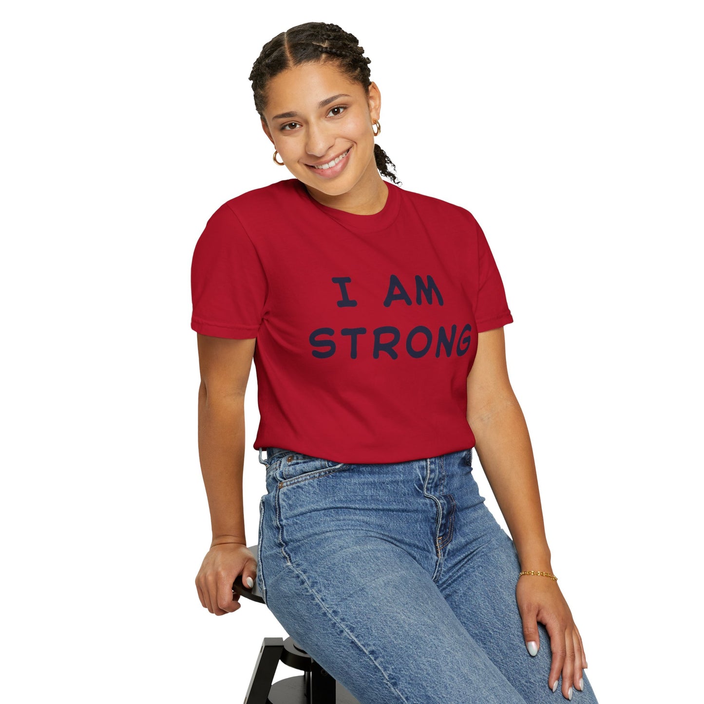 Empowering Unisex T-shirt - I AM STRONG, Motivational Tee, Gift for Him/Her, Casual Wear, Fitness Apparel, Positive Affirmation Shirt