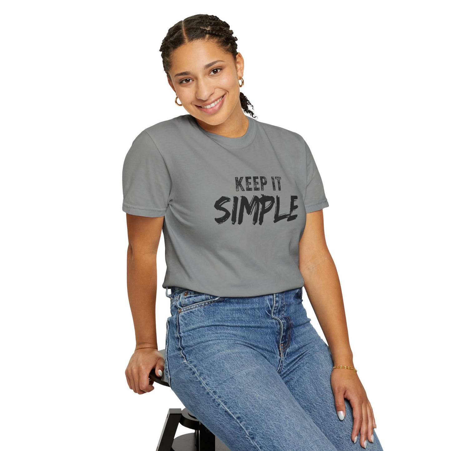 Unisex Garment-Dyed T-Shirt - Keep It Simple Tee, Casual Wear, Minimalist Fashion, Gift Idea, Everyday Comfort