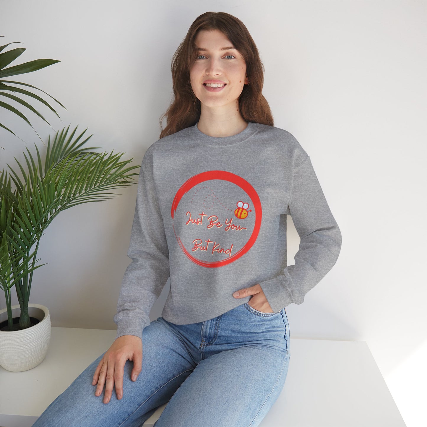 Cute Bee Inspirational Sweatshirt, Cozy Gift for Friends, Unisex Crewneck, Spring Vibe, Bee Lover Apparel