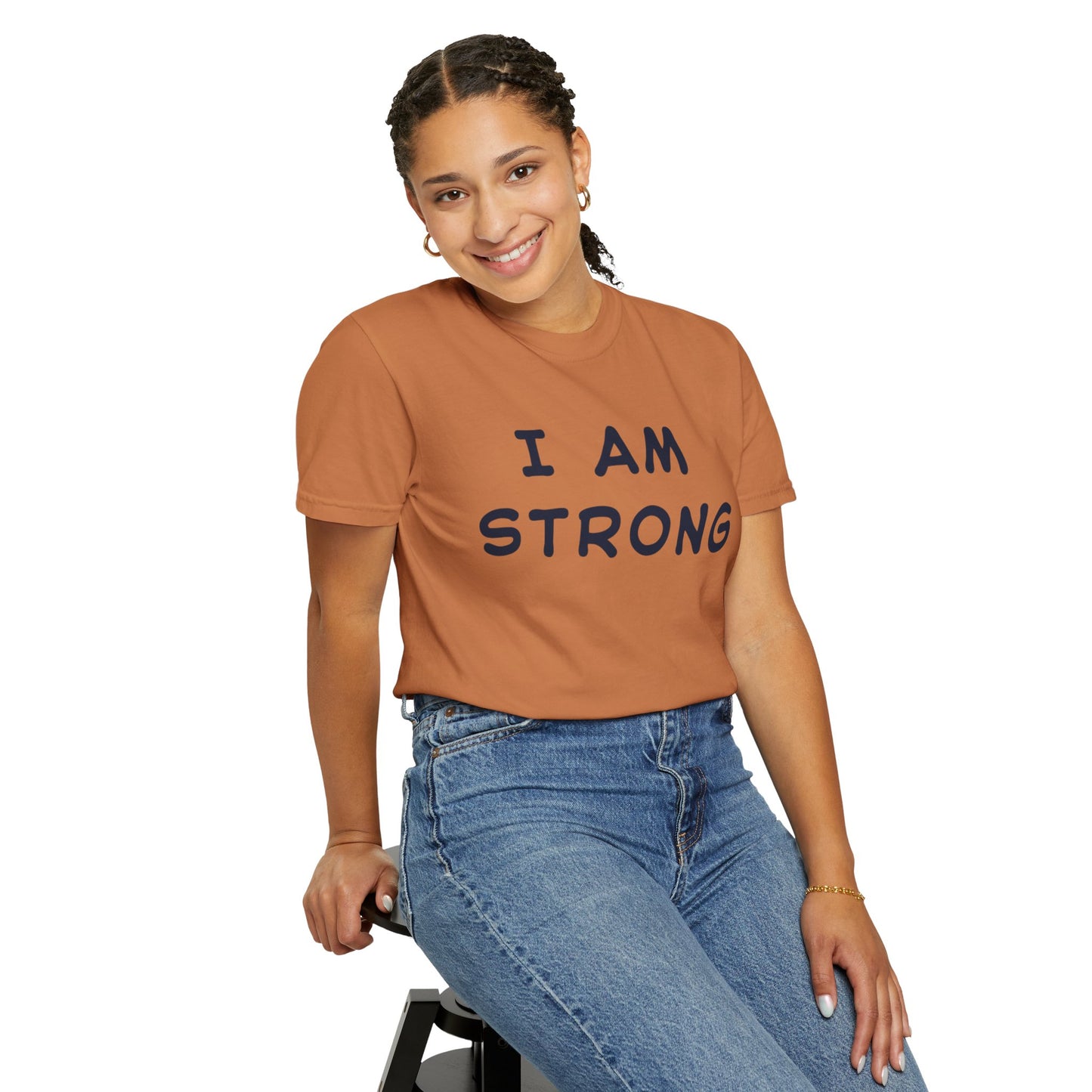 Empowering Unisex T-shirt - I AM STRONG, Motivational Tee, Gift for Him/Her, Casual Wear, Fitness Apparel, Positive Affirmation Shirt