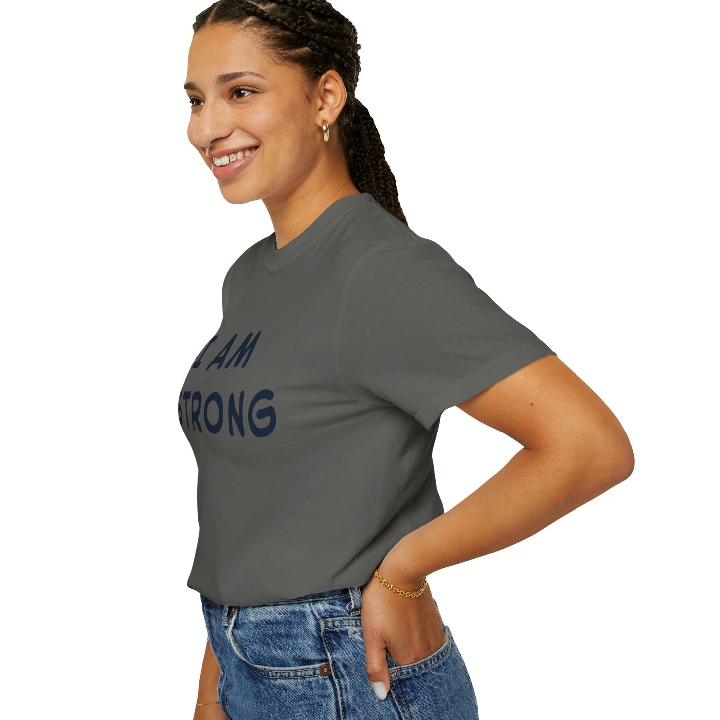 Empowering Unisex T-shirt - I AM STRONG, Motivational Tee, Gift for Him/Her, Casual Wear, Fitness Apparel, Positive Affirmation Shirt