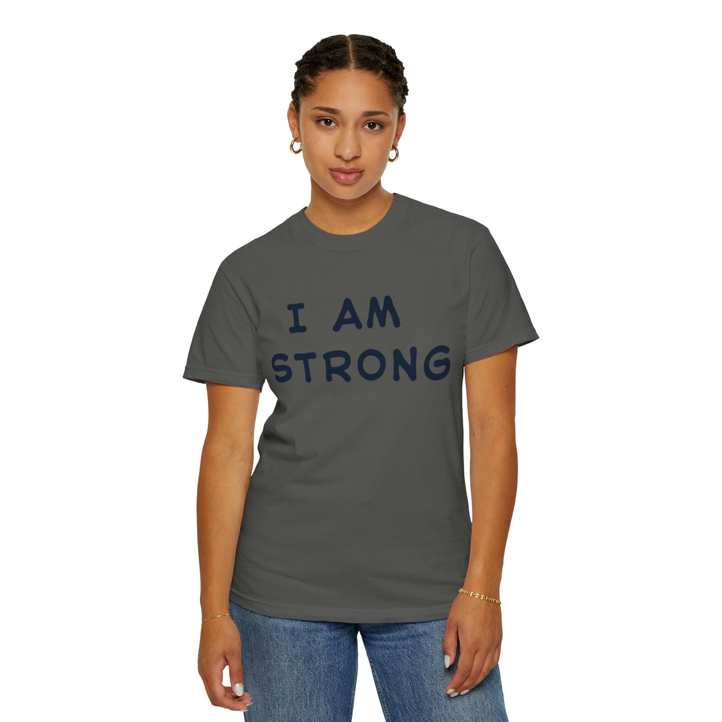 Empowering Unisex T-shirt - I AM STRONG, Motivational Tee, Gift for Him/Her, Casual Wear, Fitness Apparel, Positive Affirmation Shirt