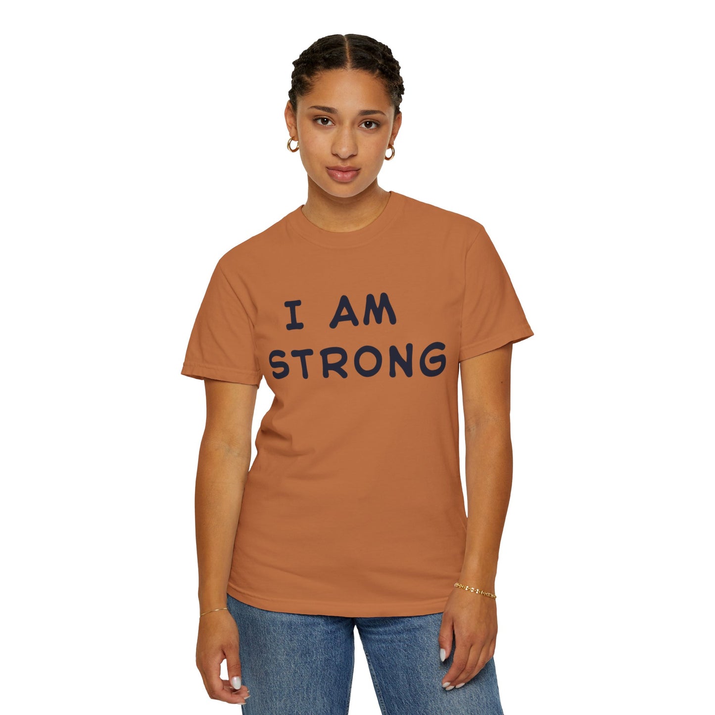 Empowering Unisex T-shirt - I AM STRONG, Motivational Tee, Gift for Him/Her, Casual Wear, Fitness Apparel, Positive Affirmation Shirt