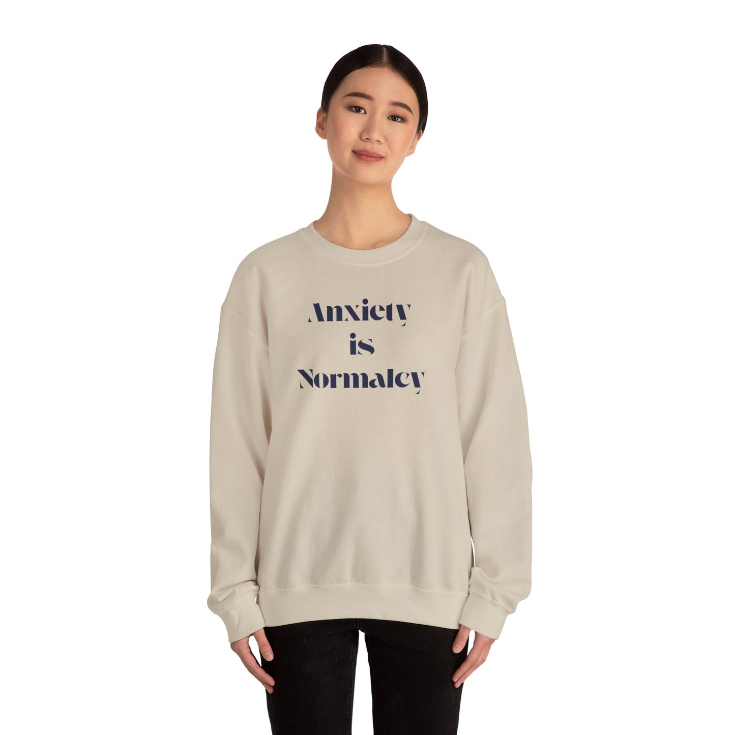 Unisex Anxiety Equals Normalcy Sweatshirt, Cozy Crewneck Gift, Comfy Clothing for Mental Health Awareness, Thoughtful Present for Friends
