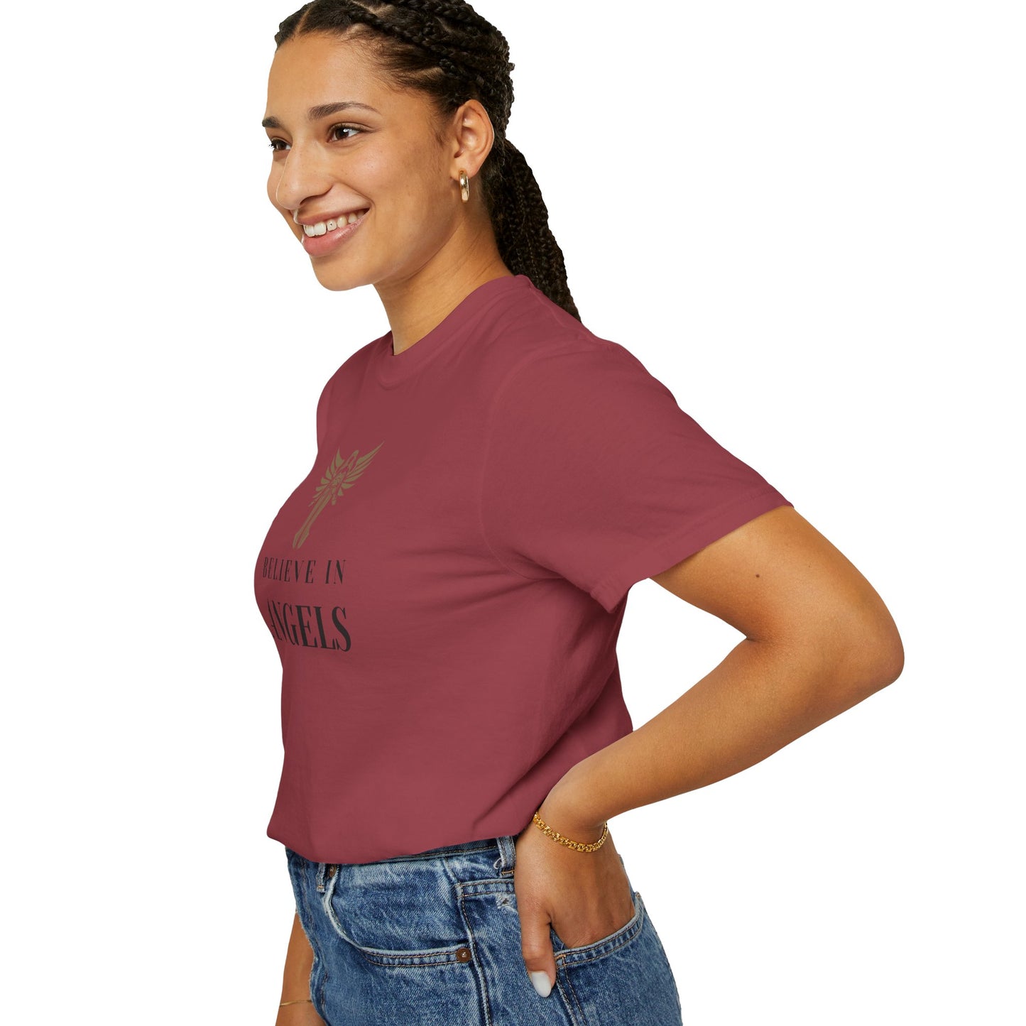 Believe in Angels Unisex T-Shirt for Spiritual Seekers, Casual Wear, Gift for Friends, Birthday Gift, Inspirational Apparel