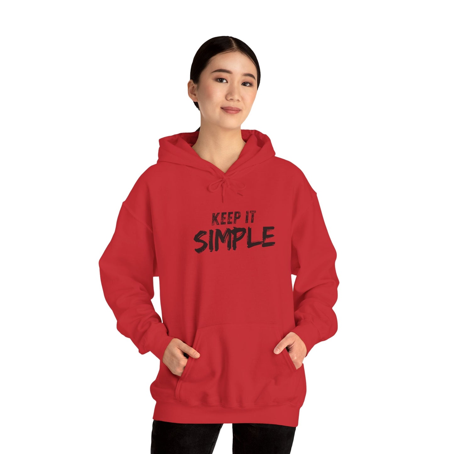Minimalist Hoodie with 'Keep It Simple' Design, Casual Sweatshirt for Everyday Wear, Unisex Comfort, Gift for Friends & Family