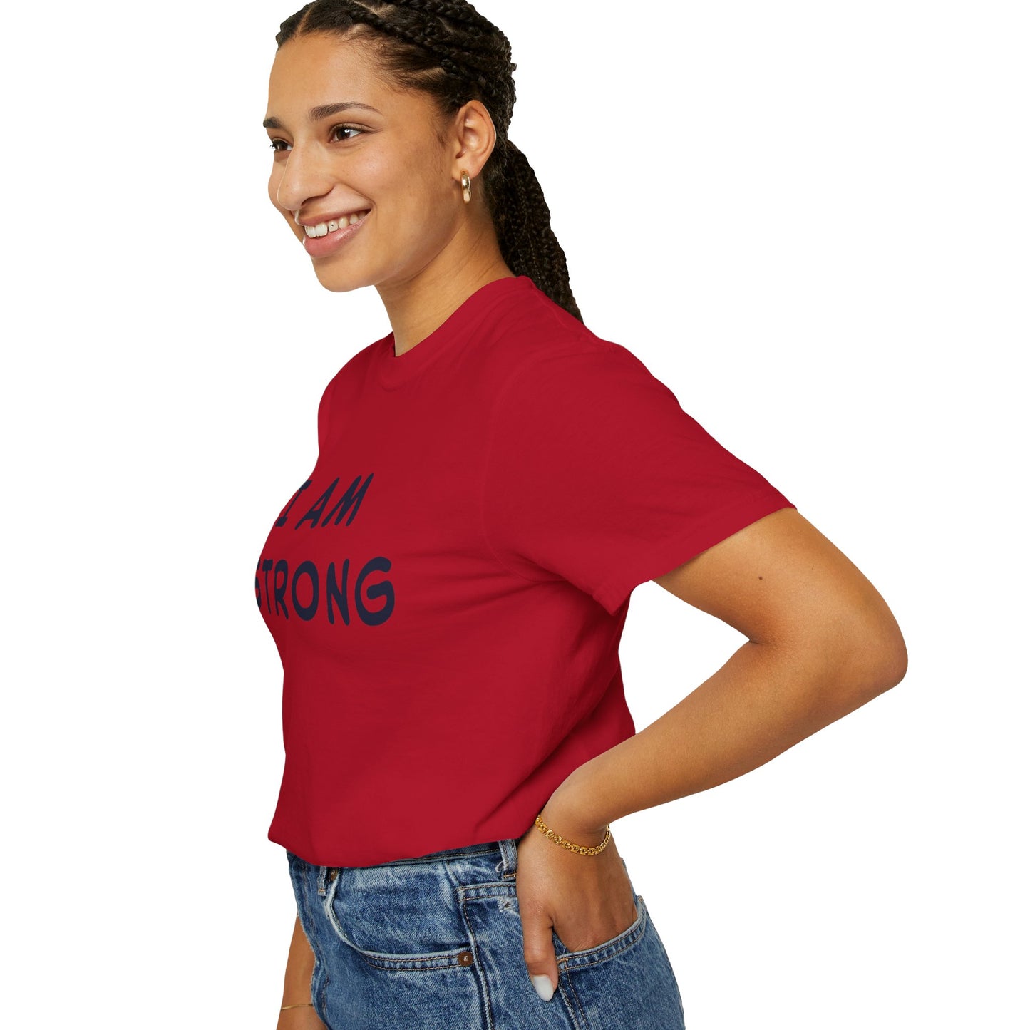 Empowering Unisex T-shirt - I AM STRONG, Motivational Tee, Gift for Him/Her, Casual Wear, Fitness Apparel, Positive Affirmation Shirt