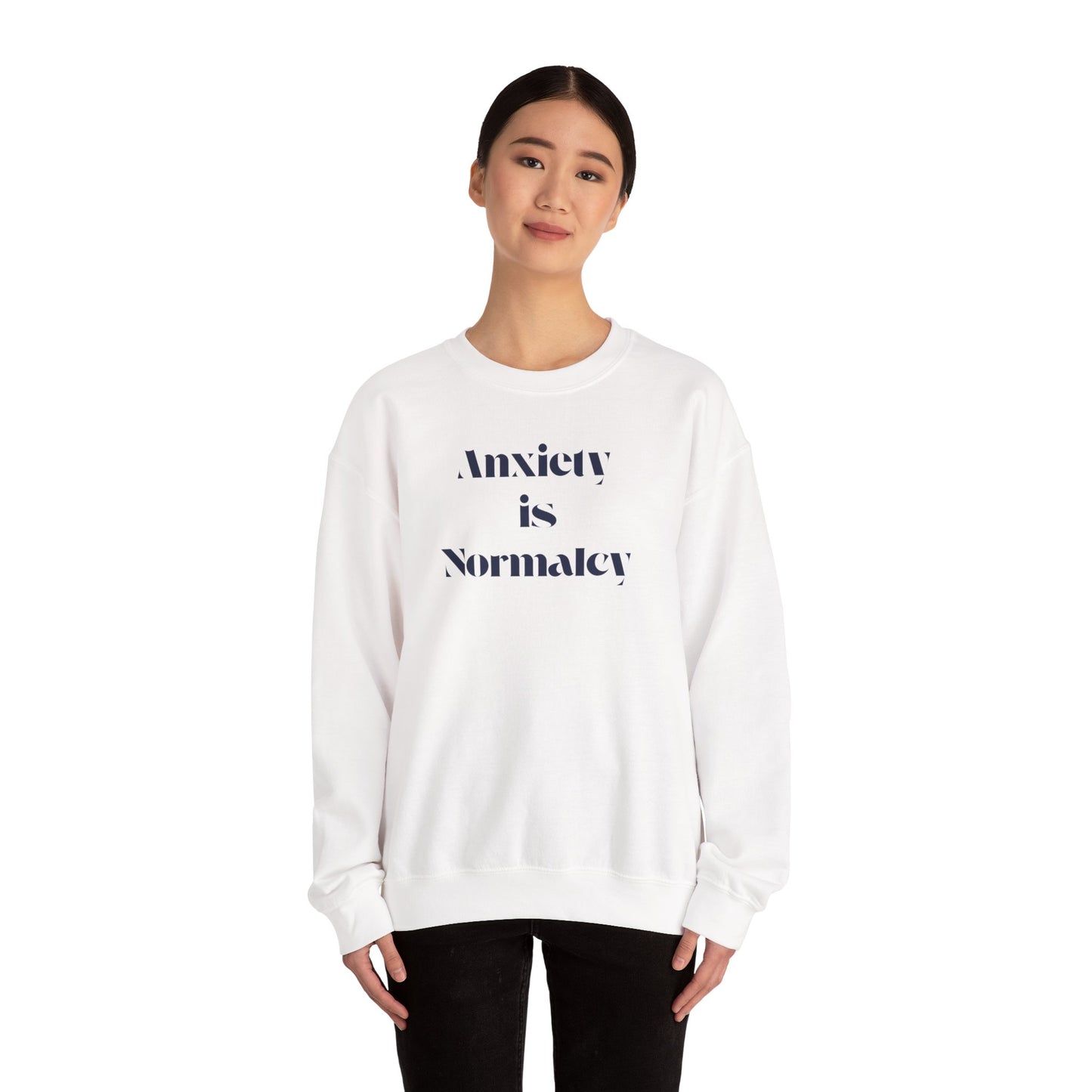 Unisex Anxiety Equals Normalcy Sweatshirt, Cozy Crewneck Gift, Comfy Clothing for Mental Health Awareness, Thoughtful Present for Friends