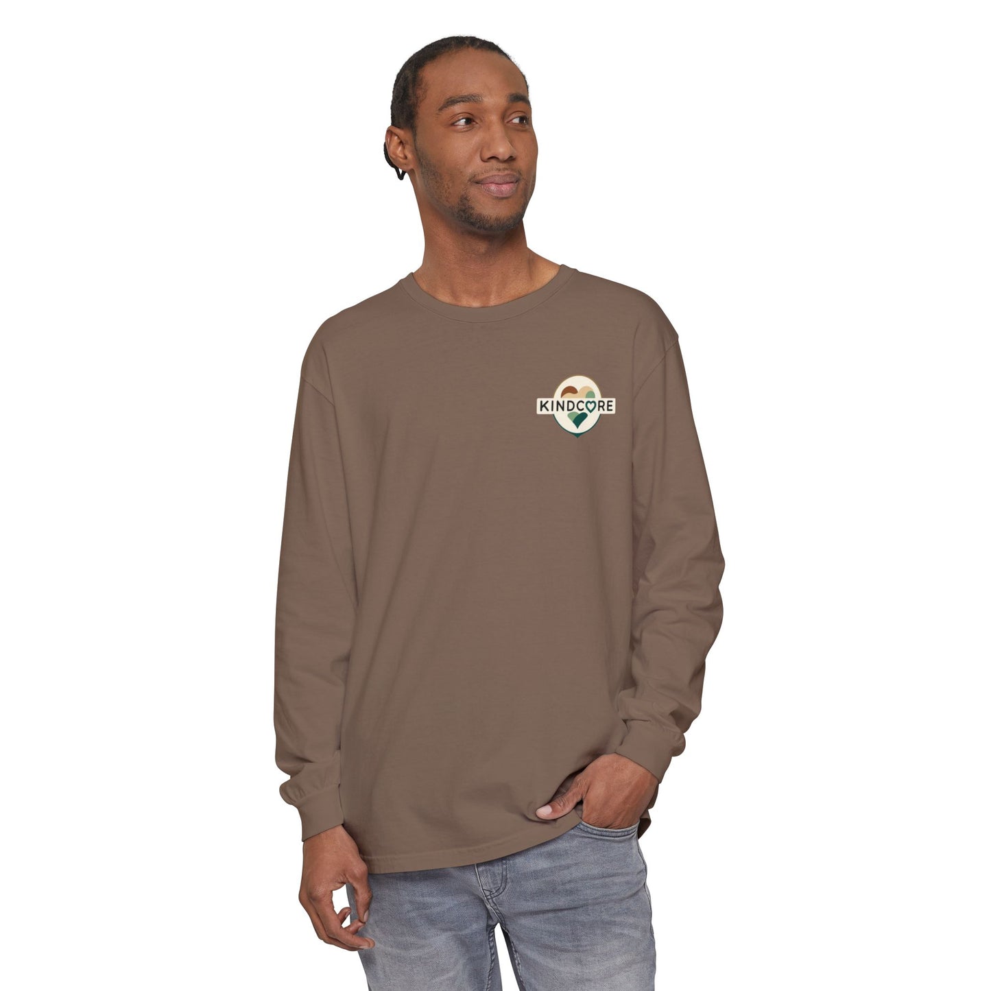 Be Kind Long Sleeve Tee, Unisex Garment-Dyed Shirt, Kindness Apparel, Casual Wear, Gift for Friends, Positive Vibes T-Shirt