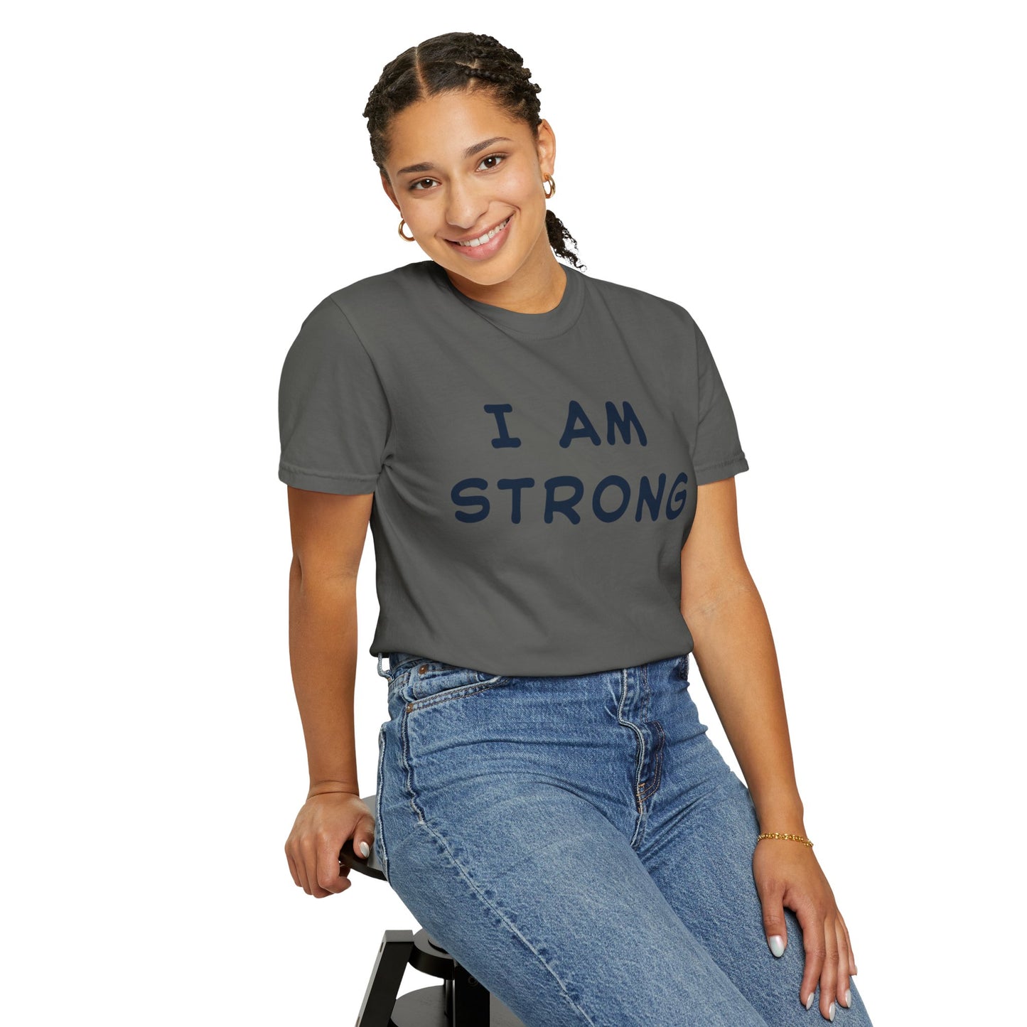Empowering Unisex T-shirt - I AM STRONG, Motivational Tee, Gift for Him/Her, Casual Wear, Fitness Apparel, Positive Affirmation Shirt