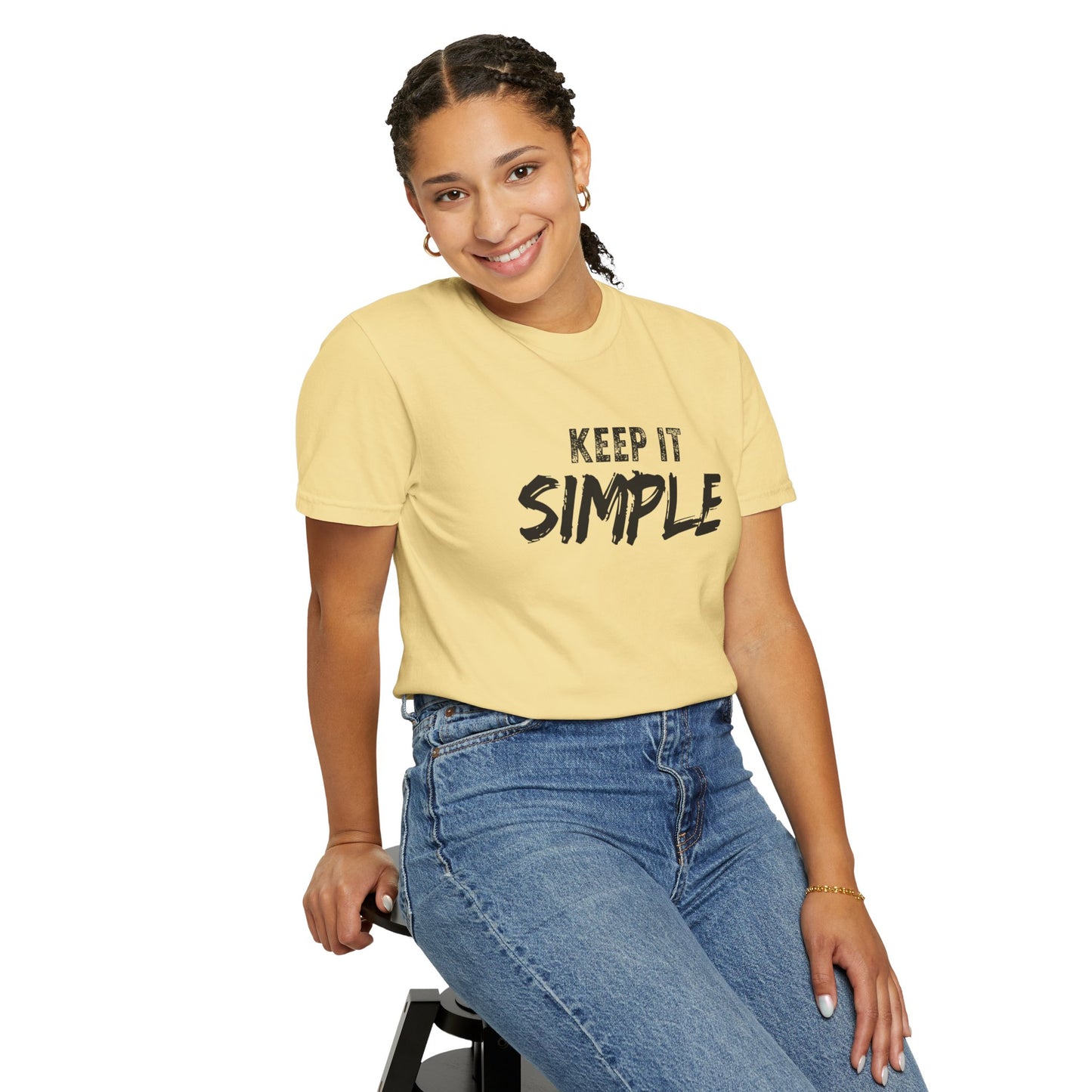 Unisex Garment-Dyed T-Shirt - Keep It Simple Tee, Casual Wear, Minimalist Fashion, Gift Idea, Everyday Comfort