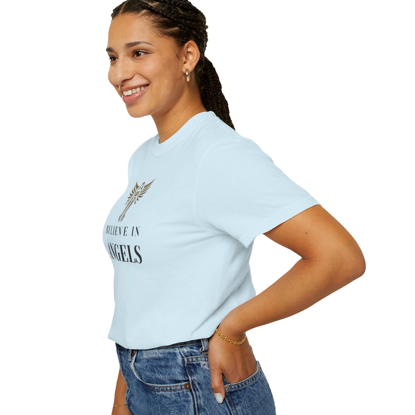Believe in Angels Unisex T-Shirt for Spiritual Seekers, Casual Wear, Gift for Friends, Birthday Gift, Inspirational Apparel
