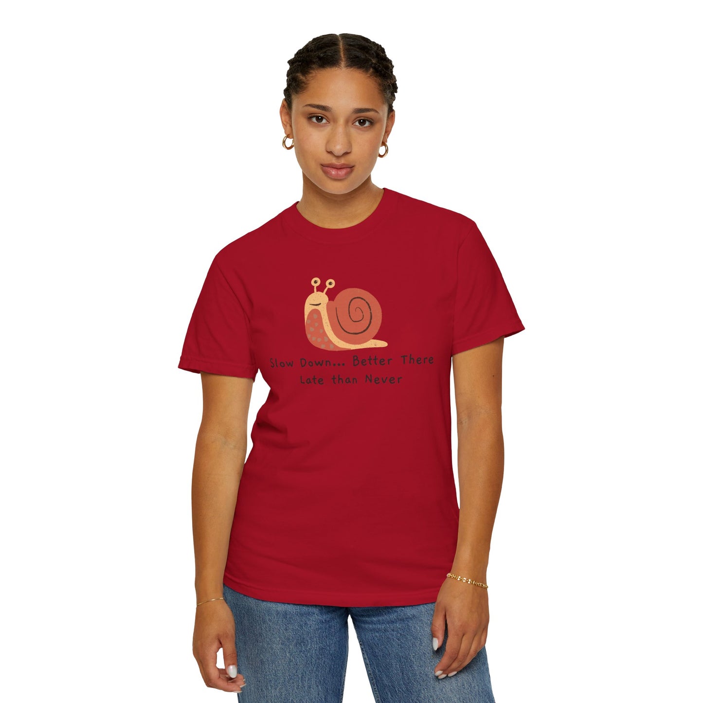 Snail Motivation T-Shirt, Relaxed Fit Tee, Unisex Graphic Shirt, Casual Wear, Gift for Nature Lovers, Birthday Present, Quote Tee