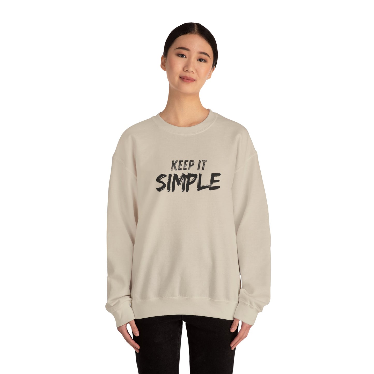 Unisex Crewneck Sweatshirt - Keep It Simple | Casual Wear, Gift for Friends, Cozy Layer, Everyday Comfort, Minimalist Style