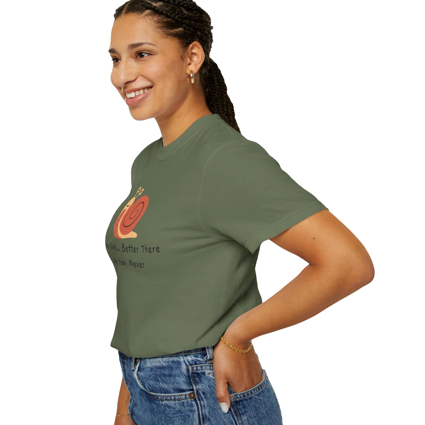 Snail Motivation T-Shirt, Relaxed Fit Tee, Unisex Graphic Shirt, Casual Wear, Gift for Nature Lovers, Birthday Present, Quote Tee