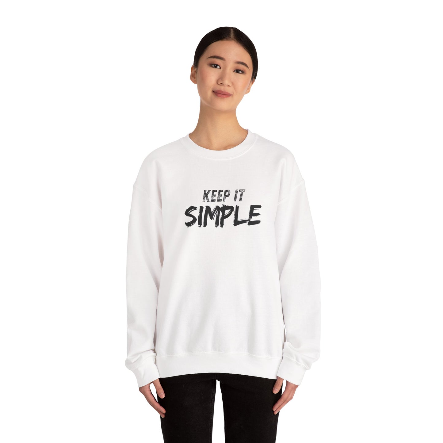 Unisex Crewneck Sweatshirt - Keep It Simple | Casual Wear, Gift for Friends, Cozy Layer, Everyday Comfort, Minimalist Style