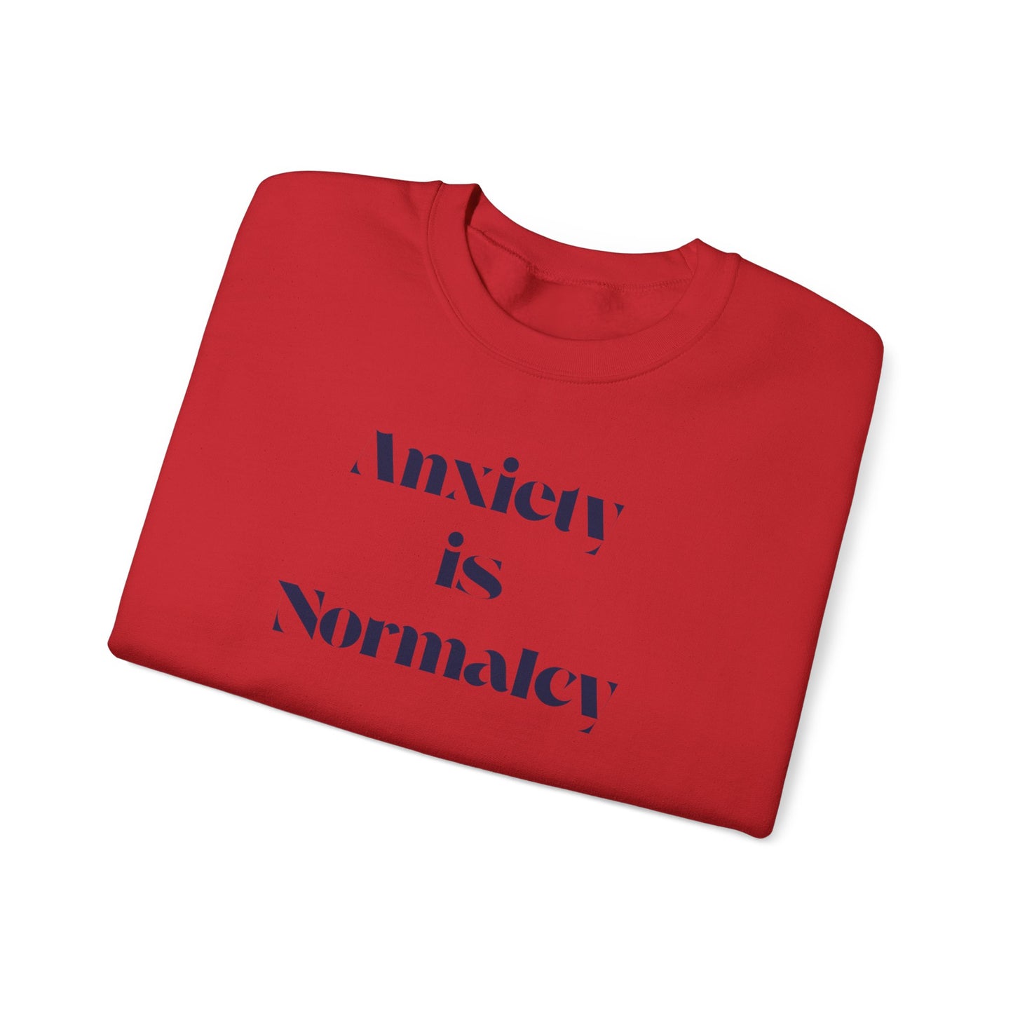 Unisex Anxiety Equals Normalcy Sweatshirt, Cozy Crewneck Gift, Comfy Clothing for Mental Health Awareness, Thoughtful Present for Friends