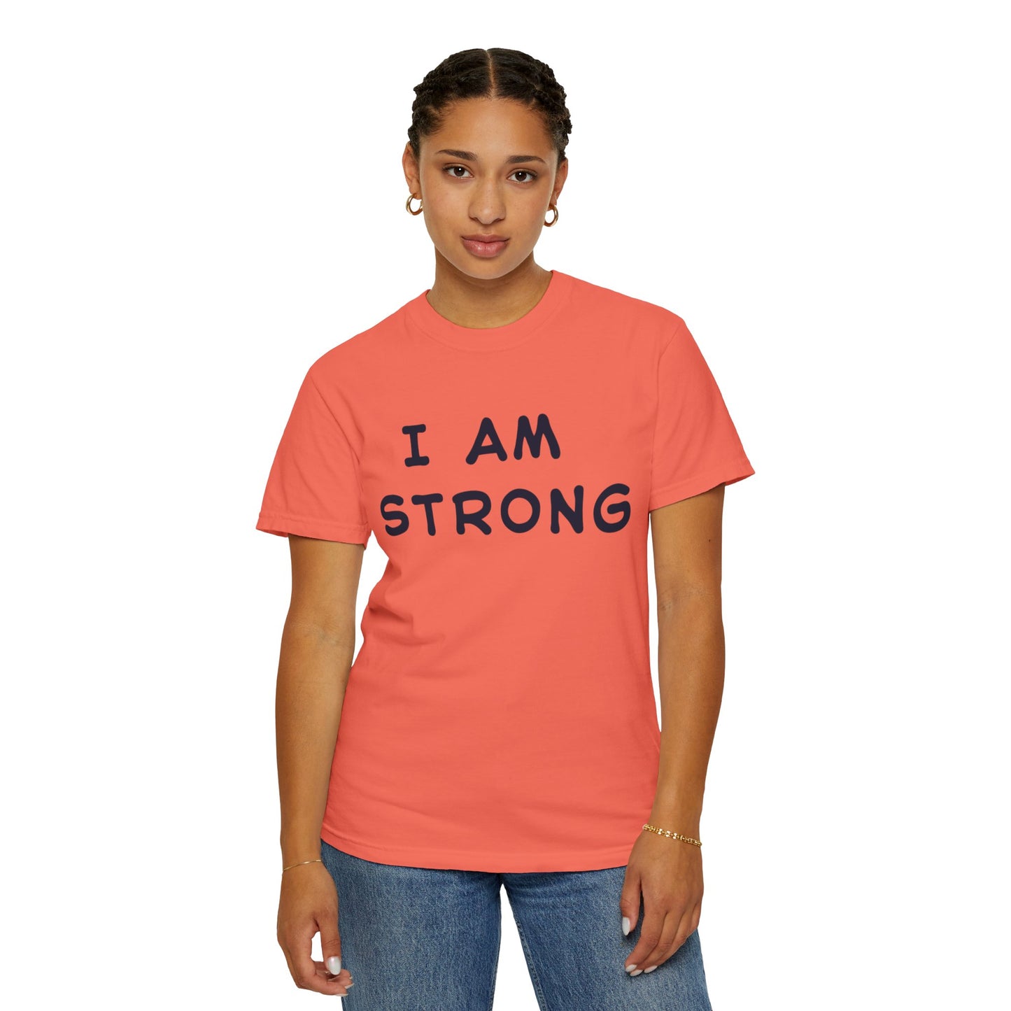 Empowering Unisex T-shirt - I AM STRONG, Motivational Tee, Gift for Him/Her, Casual Wear, Fitness Apparel, Positive Affirmation Shirt