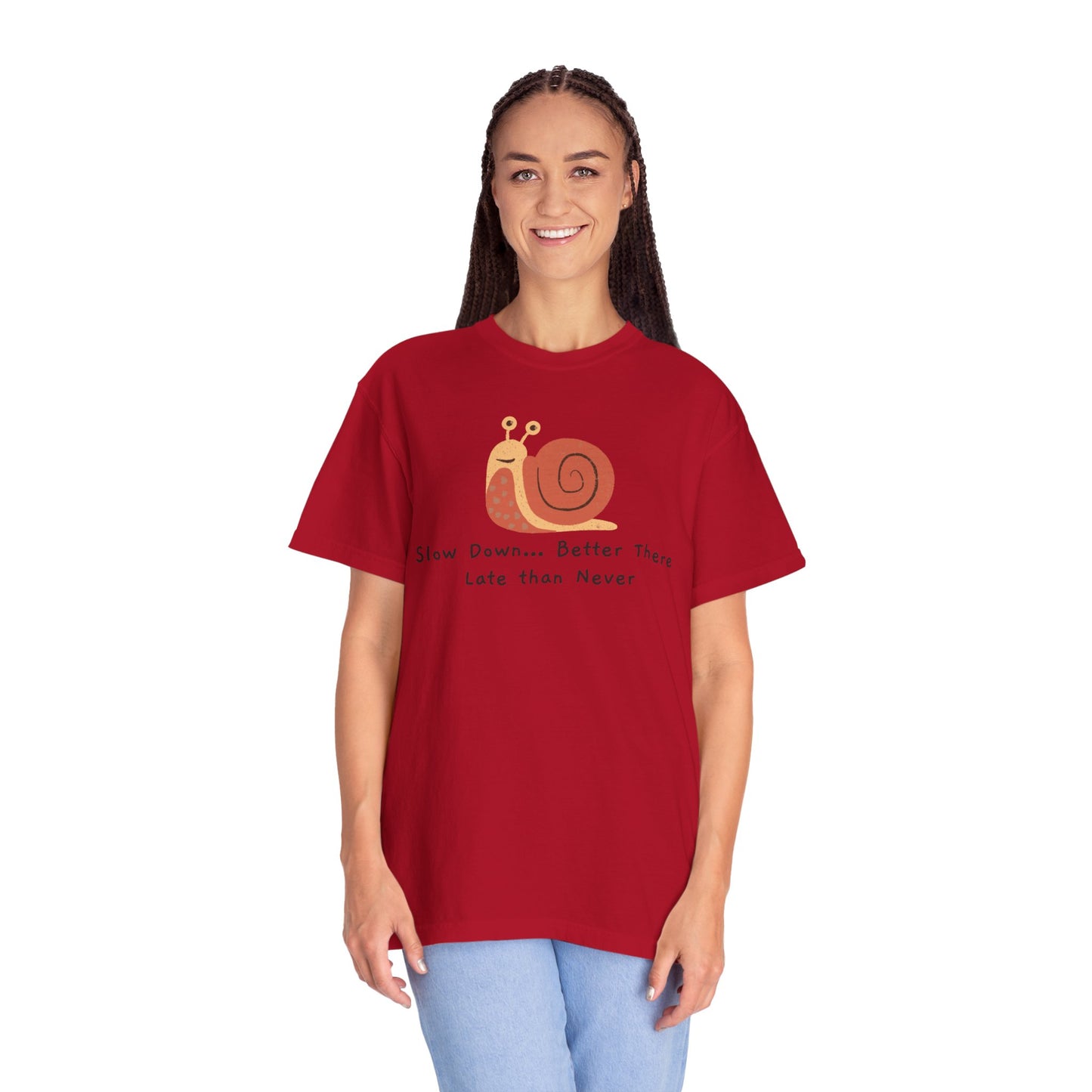 Snail Motivation T-Shirt, Relaxed Fit Tee, Unisex Graphic Shirt, Casual Wear, Gift for Nature Lovers, Birthday Present, Quote Tee