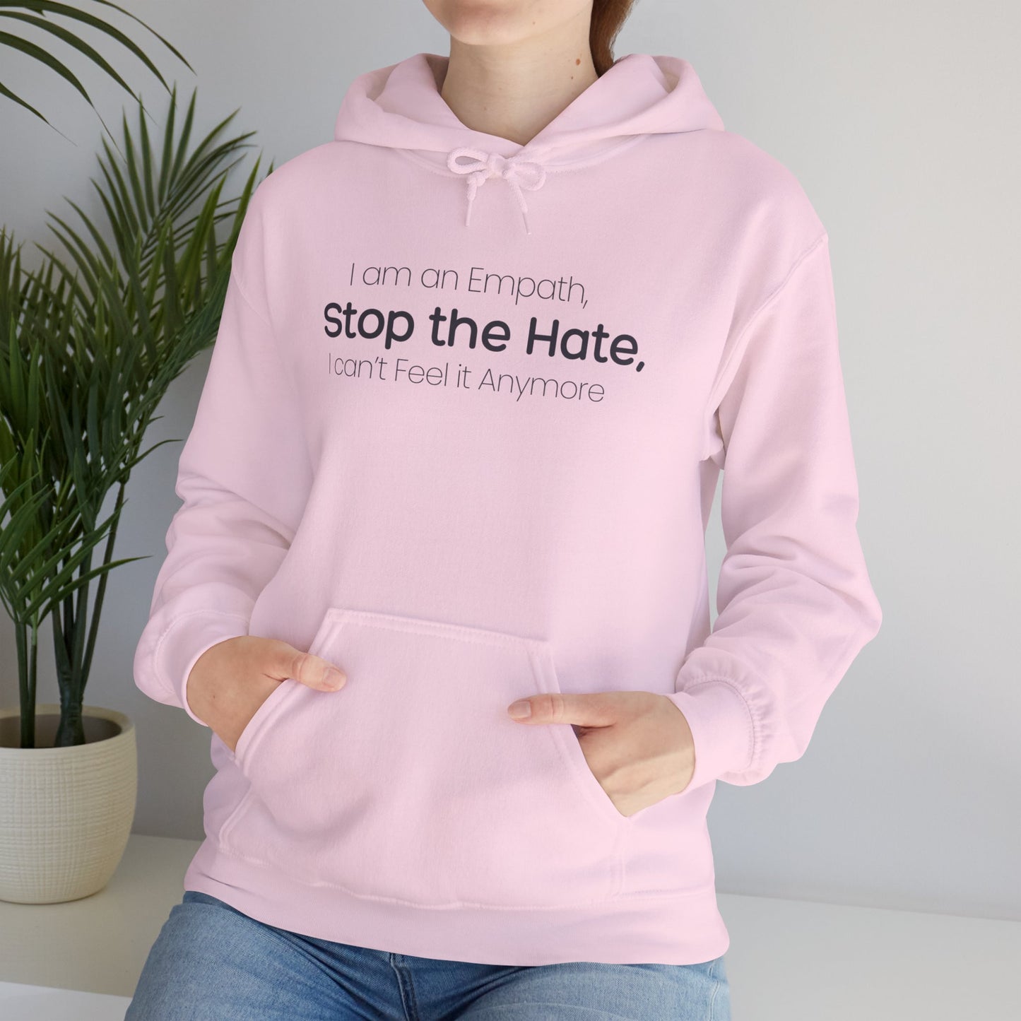 Empowering Message Hoodie, Unisex Heavy Blend Sweatshirt, Anti-Hate Apparel, Inspirational Gift, Casual Streetwear, Cozy Layering Piece