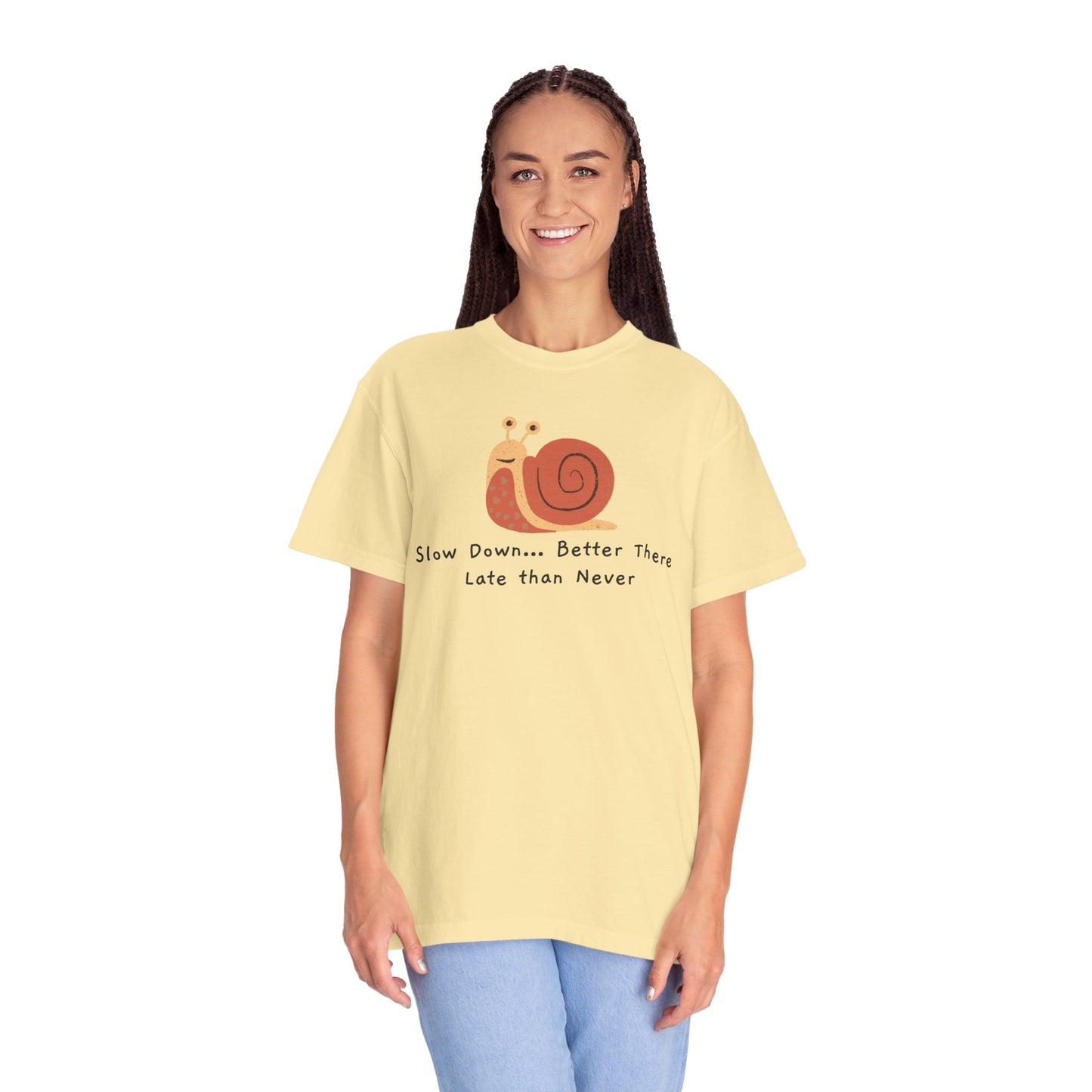 Snail Motivation T-Shirt, Relaxed Fit Tee, Unisex Graphic Shirt, Casual Wear, Gift for Nature Lovers, Birthday Present, Quote Tee