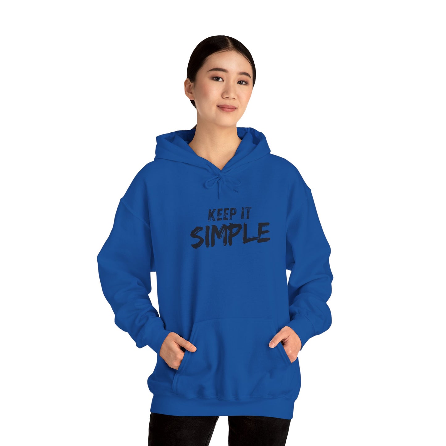 Minimalist Hoodie with 'Keep It Simple' Design, Casual Sweatshirt for Everyday Wear, Unisex Comfort, Gift for Friends & Family