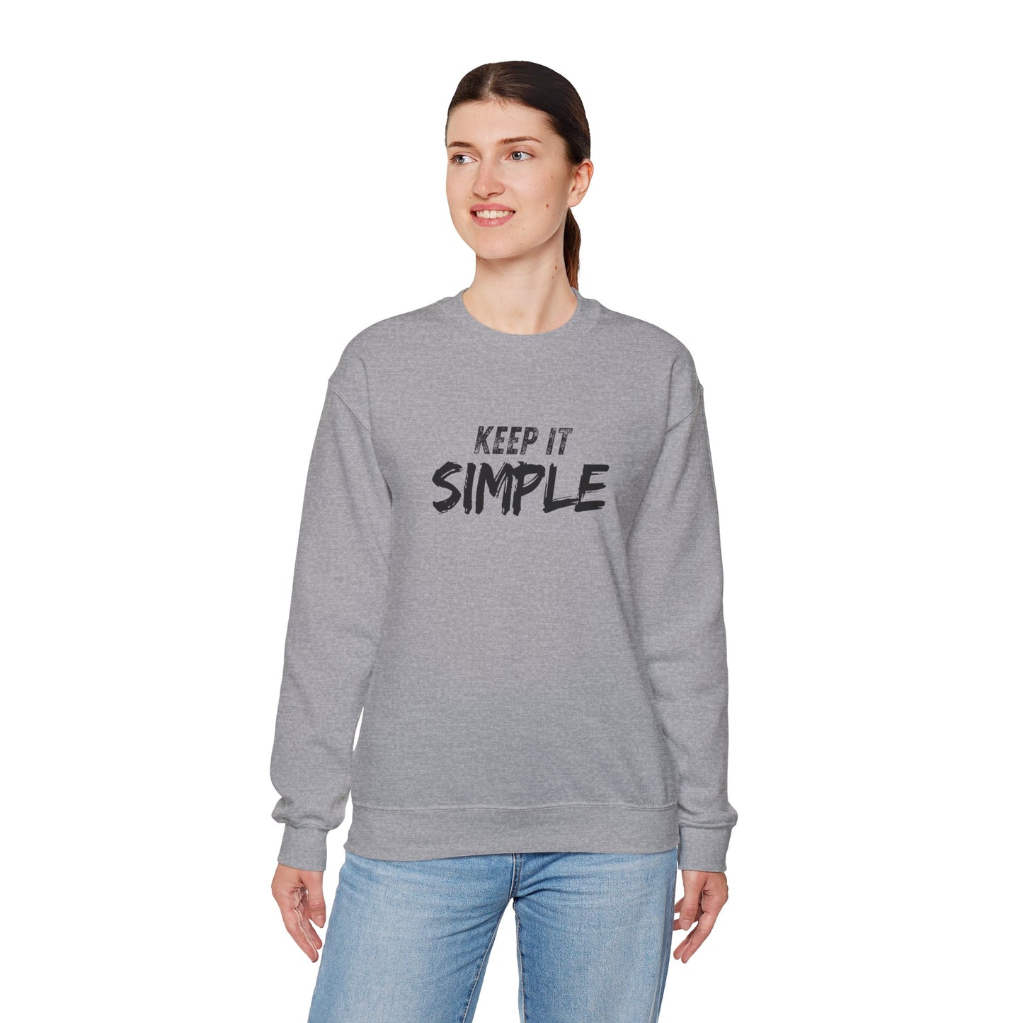 Unisex Crewneck Sweatshirt - Keep It Simple | Casual Wear, Gift for Friends, Cozy Layer, Everyday Comfort, Minimalist Style