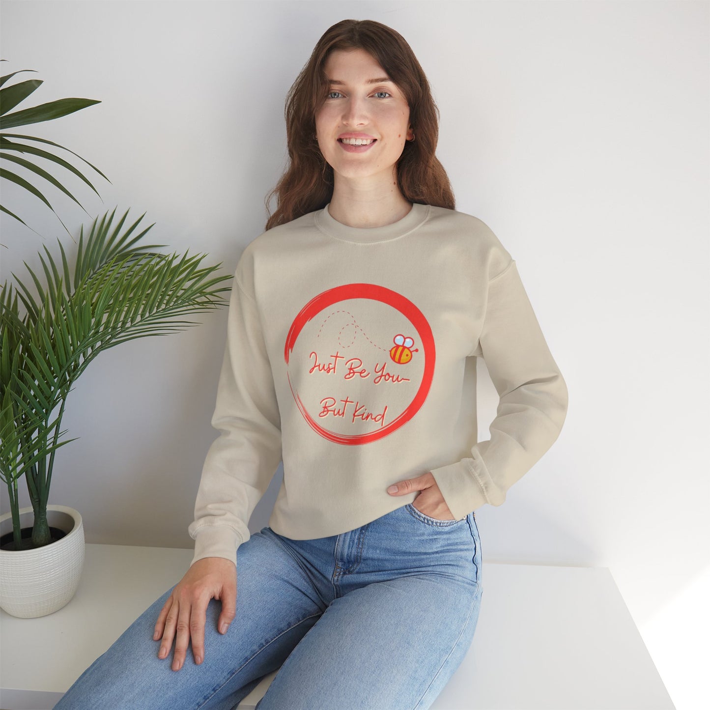 Cute Bee Inspirational Sweatshirt, Cozy Gift for Friends, Unisex Crewneck, Spring Vibe, Bee Lover Apparel
