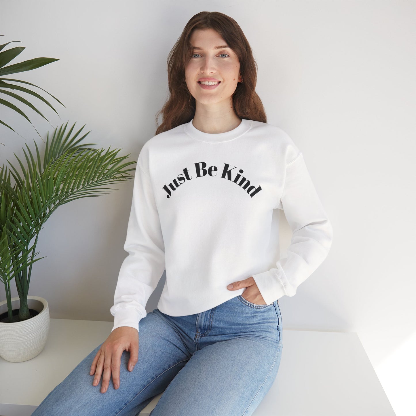 Unisex Heavy Blend™ Crewneck Sweatshirt - Just Be Kind, Cozy Everyday Wear, Perfect Gift for Friends & Family, Inspirational Apparel, [...]