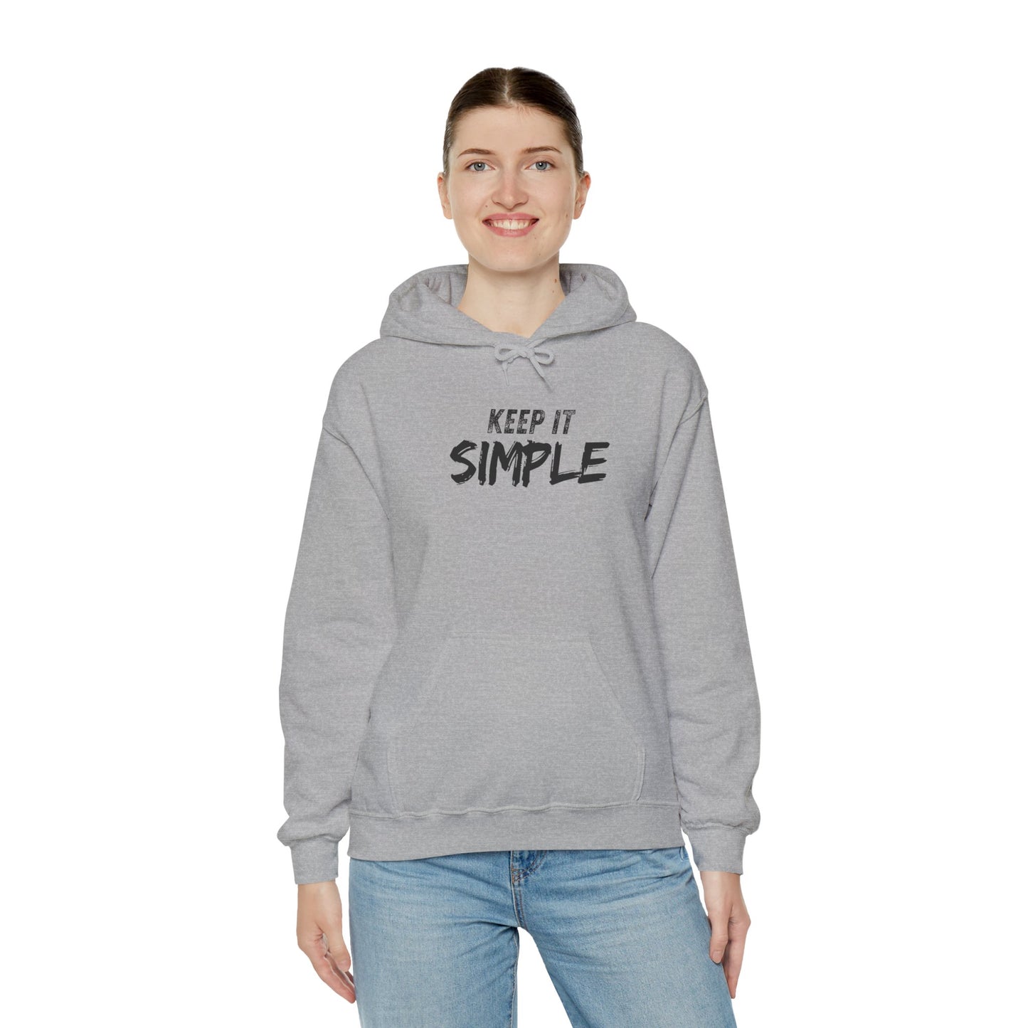 Minimalist Hoodie with 'Keep It Simple' Design, Casual Sweatshirt for Everyday Wear, Unisex Comfort, Gift for Friends & Family