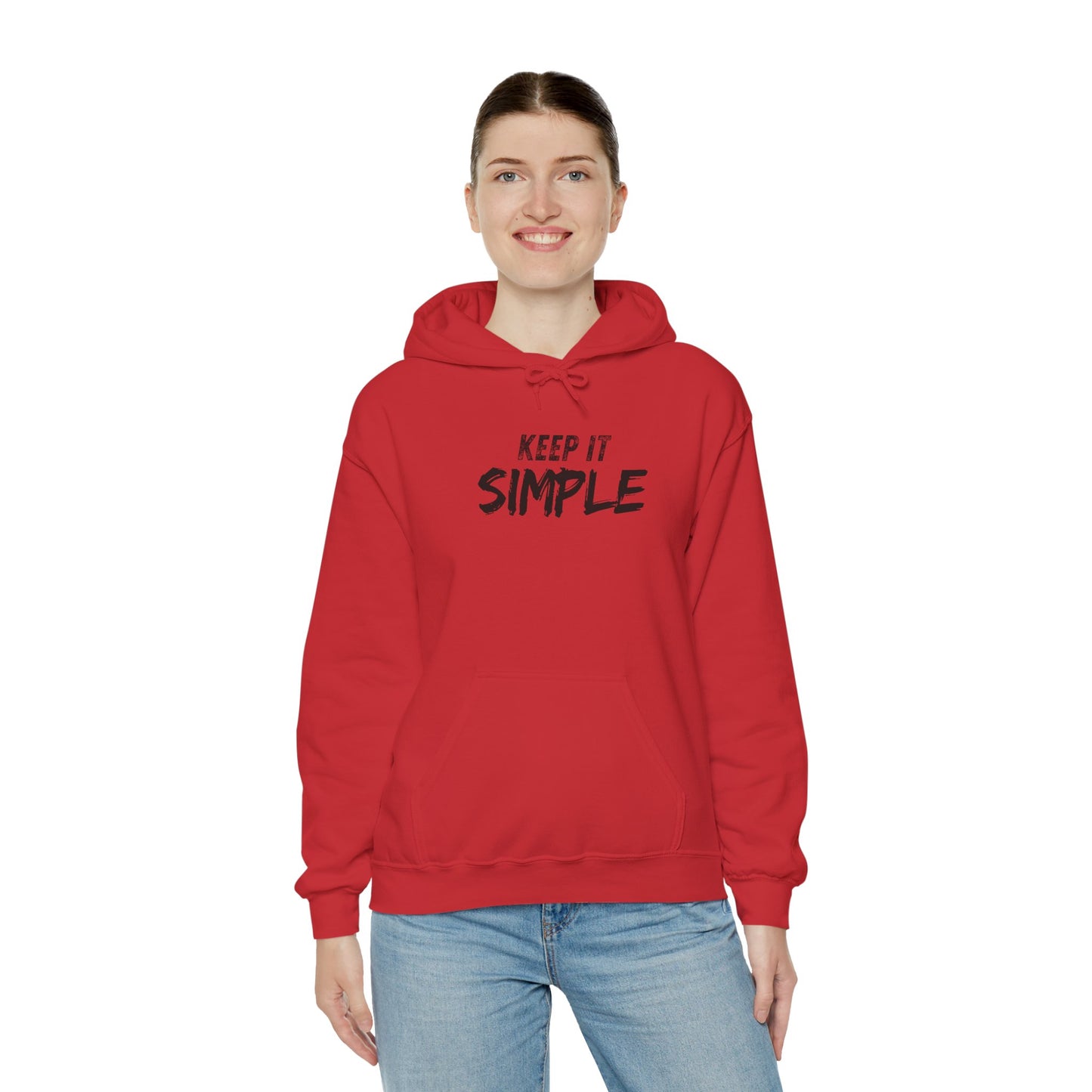 Minimalist Hoodie with 'Keep It Simple' Design, Casual Sweatshirt for Everyday Wear, Unisex Comfort, Gift for Friends & Family