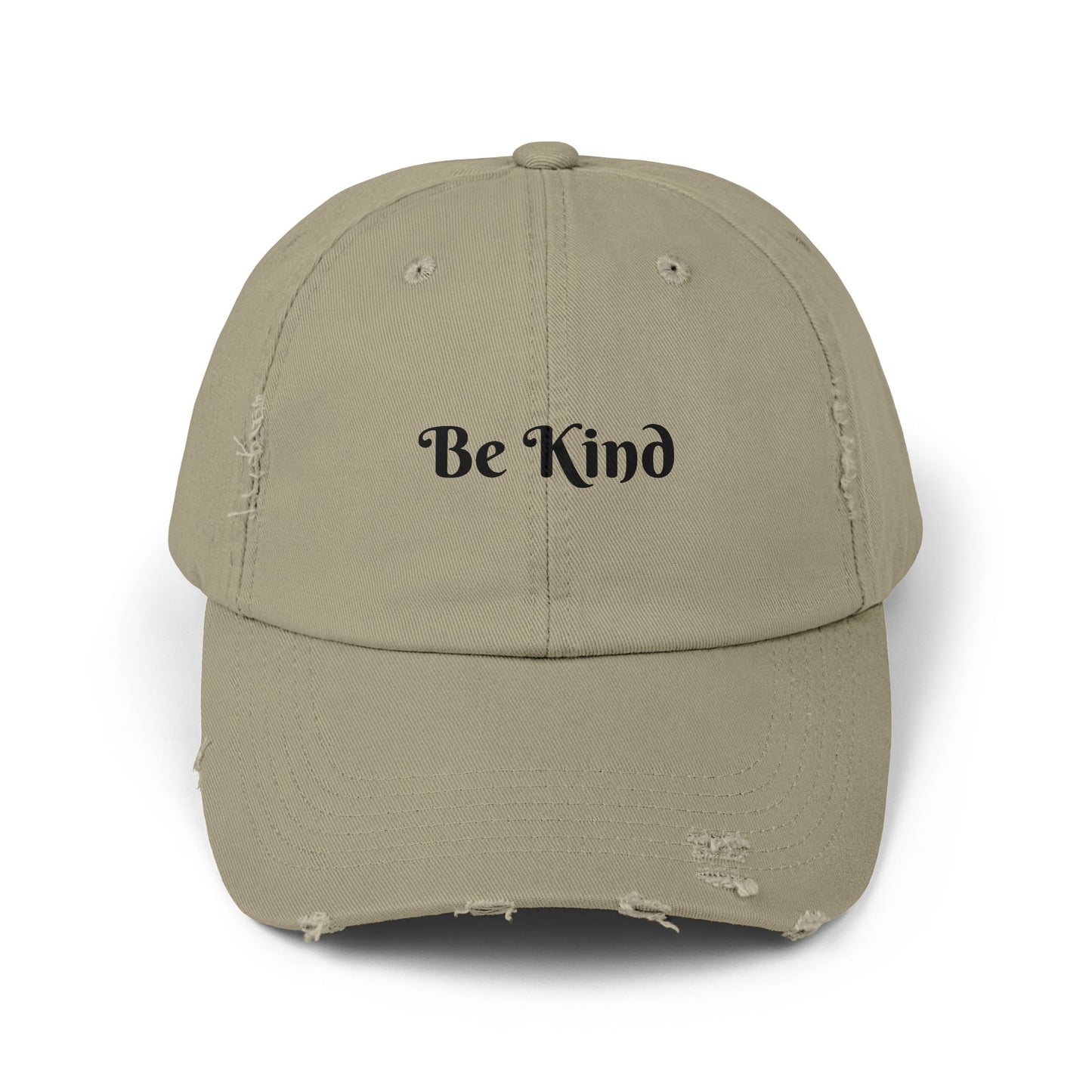 Be Kind Distressed Cap, Casual Hat for Kindness Advocates, Gift for Friends, Positive Vibes Cap, Summer Accessory, Everyday Wear