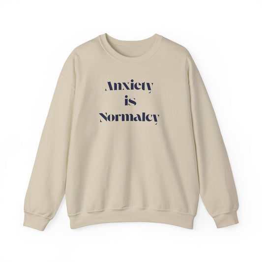 Unisex Anxiety Equals Normalcy Sweatshirt, Cozy Crewneck Gift, Comfy Clothing for Mental Health Awareness, Thoughtful Present for Friends