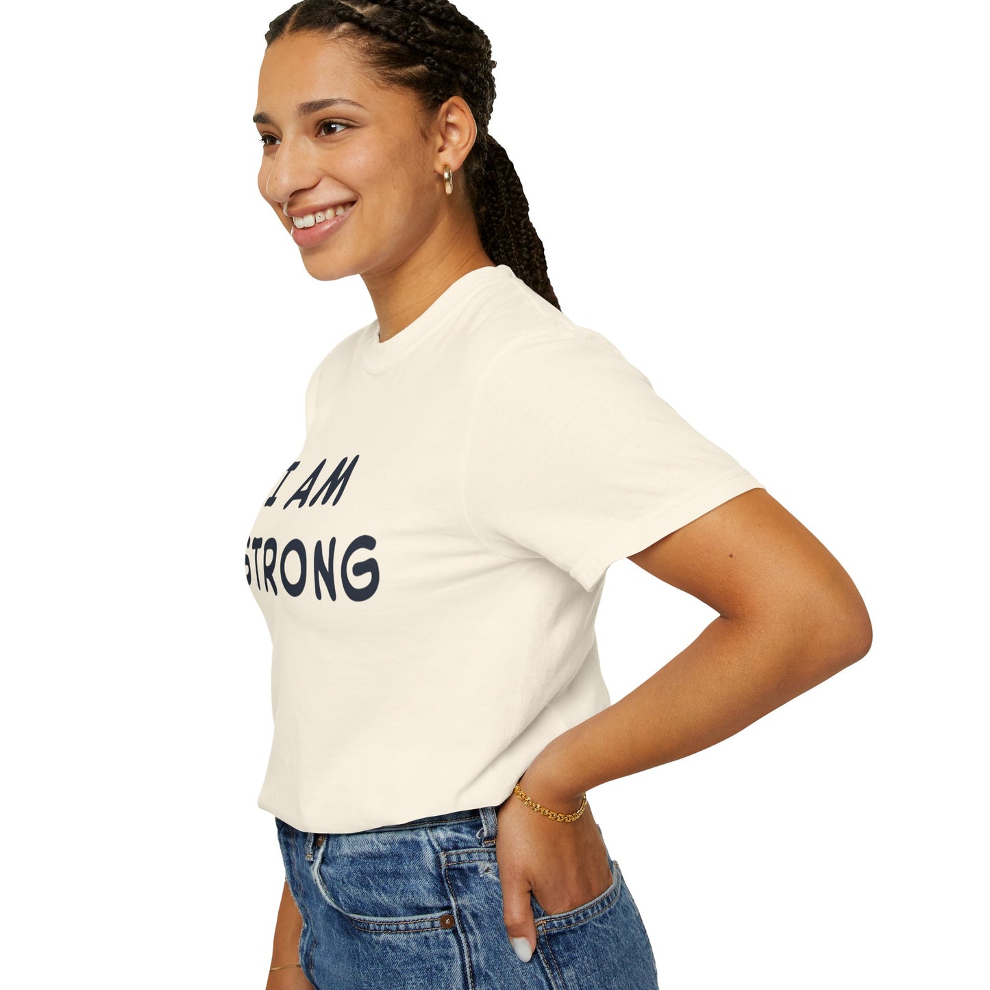 Empowering Unisex T-shirt - I AM STRONG, Motivational Tee, Gift for Him/Her, Casual Wear, Fitness Apparel, Positive Affirmation Shirt