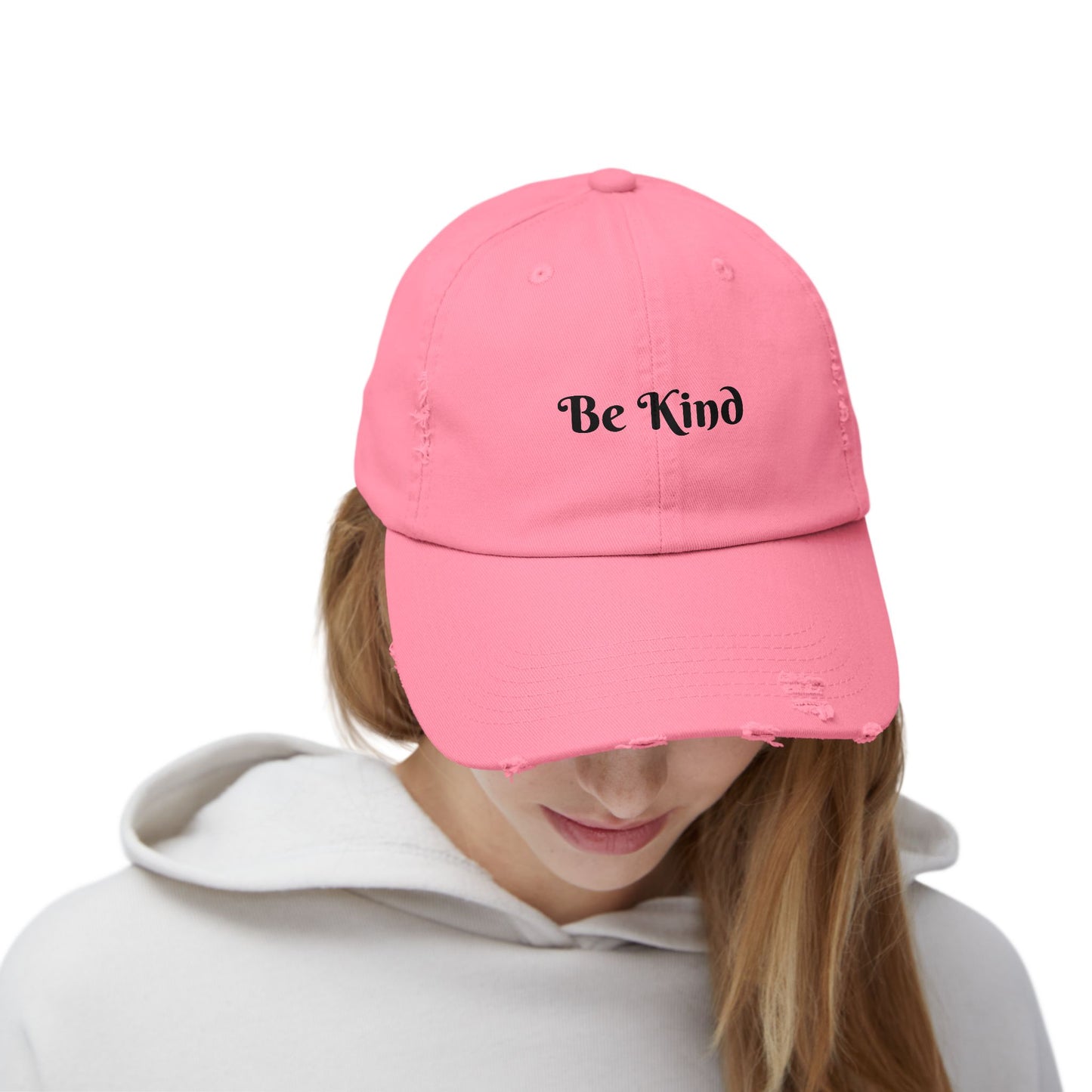 Be Kind Distressed Cap, Casual Hat for Kindness Advocates, Gift for Friends, Positive Vibes Cap, Summer Accessory, Everyday Wear
