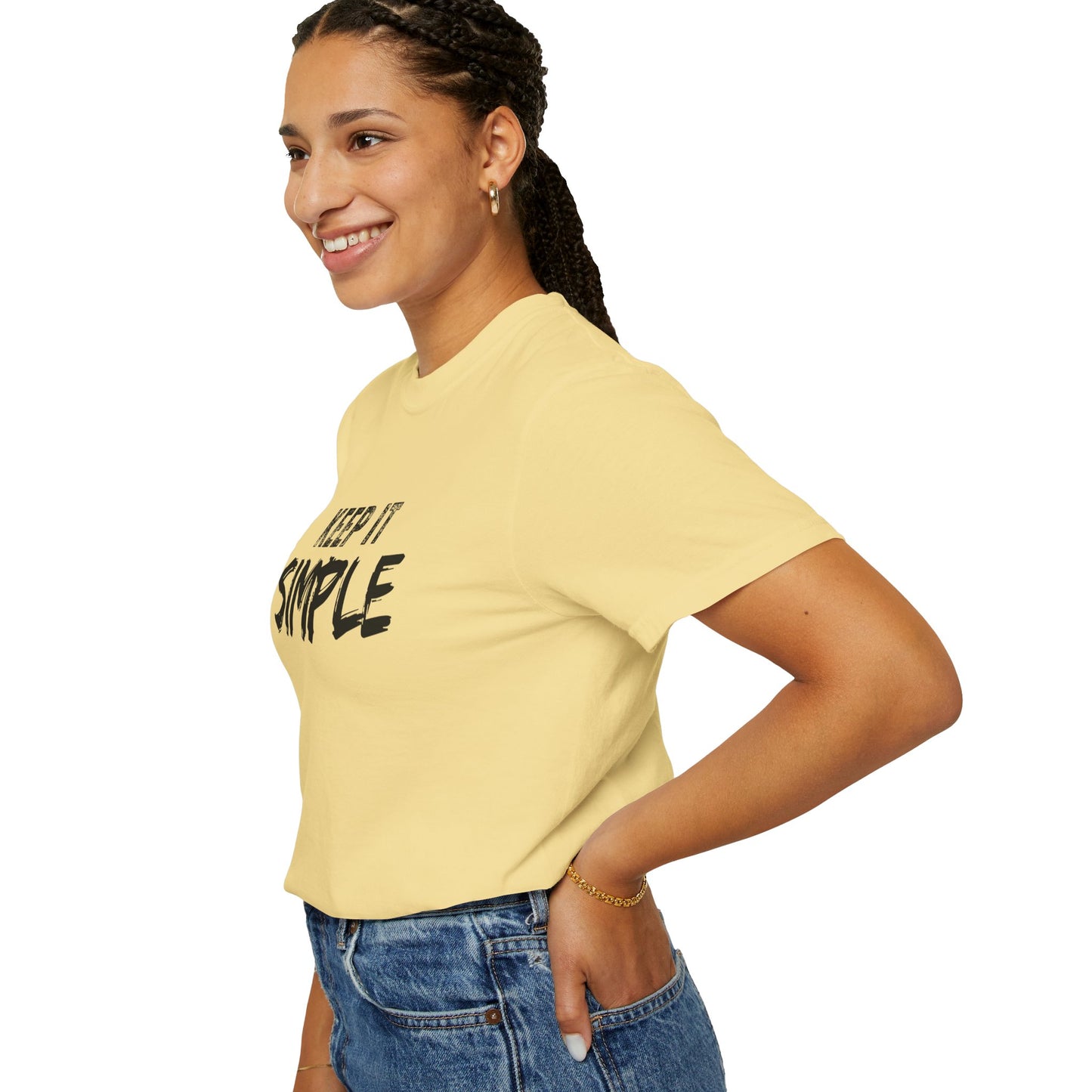 Unisex Garment-Dyed T-Shirt - Keep It Simple Tee, Casual Wear, Minimalist Fashion, Gift Idea, Everyday Comfort