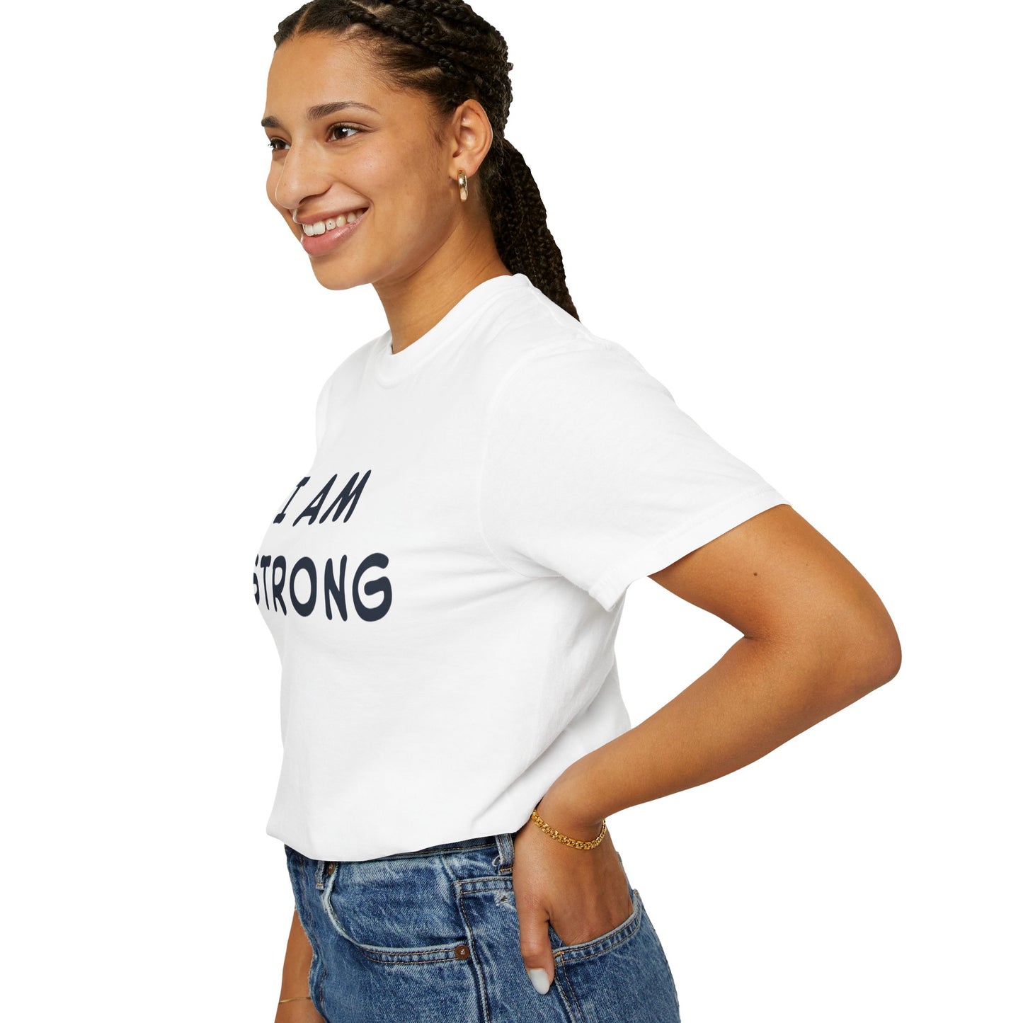 Empowering Unisex T-shirt - I AM STRONG, Motivational Tee, Gift for Him/Her, Casual Wear, Fitness Apparel, Positive Affirmation Shirt