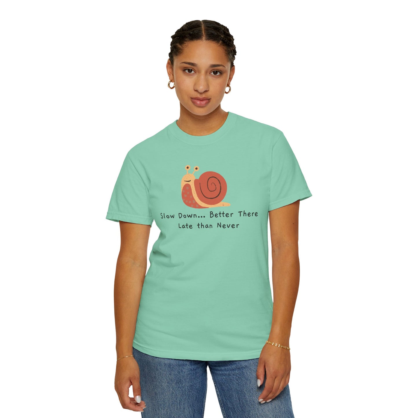 Snail Motivation T-Shirt, Relaxed Fit Tee, Unisex Graphic Shirt, Casual Wear, Gift for Nature Lovers, Birthday Present, Quote Tee