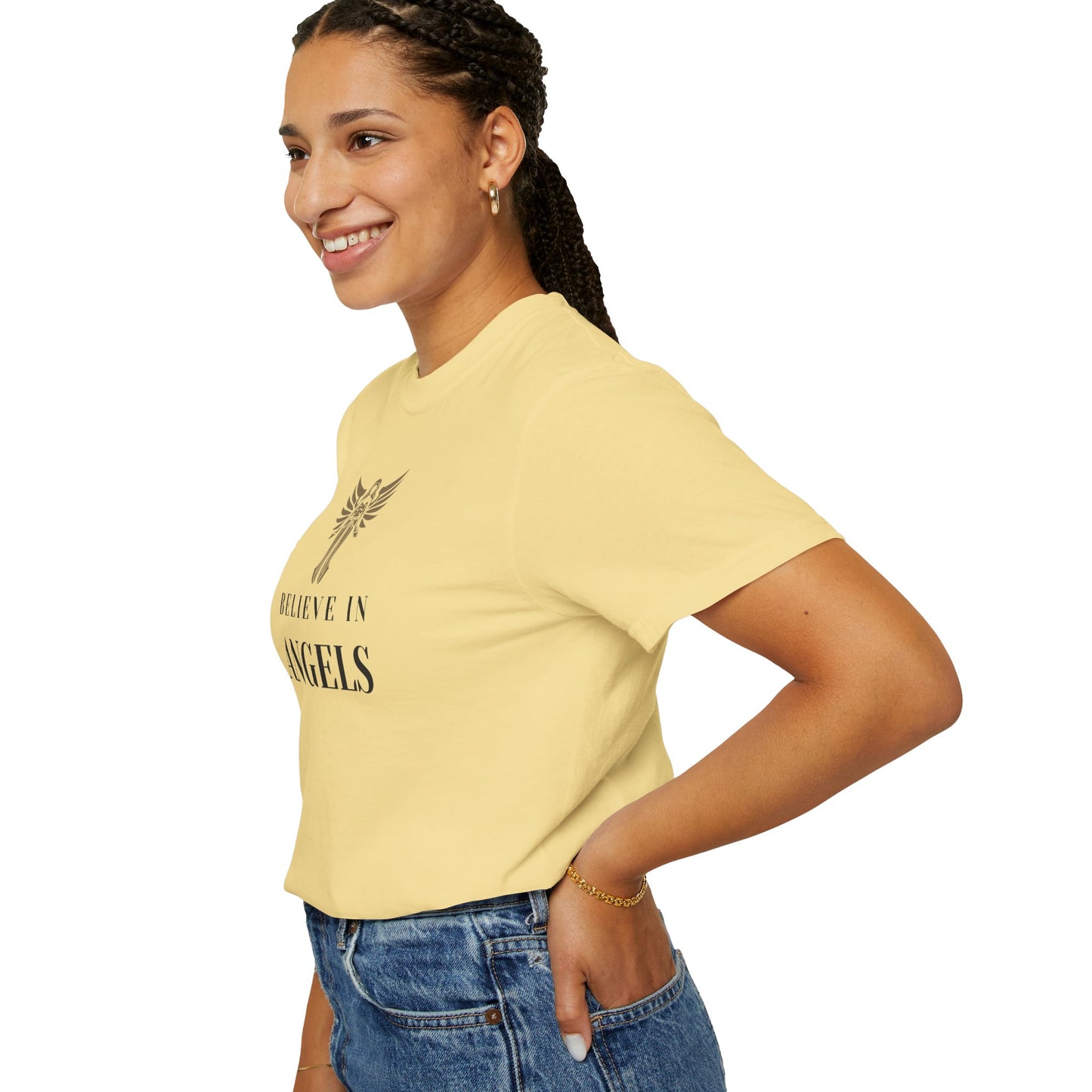 Believe in Angels Unisex T-Shirt for Spiritual Seekers, Casual Wear, Gift for Friends, Birthday Gift, Inspirational Apparel