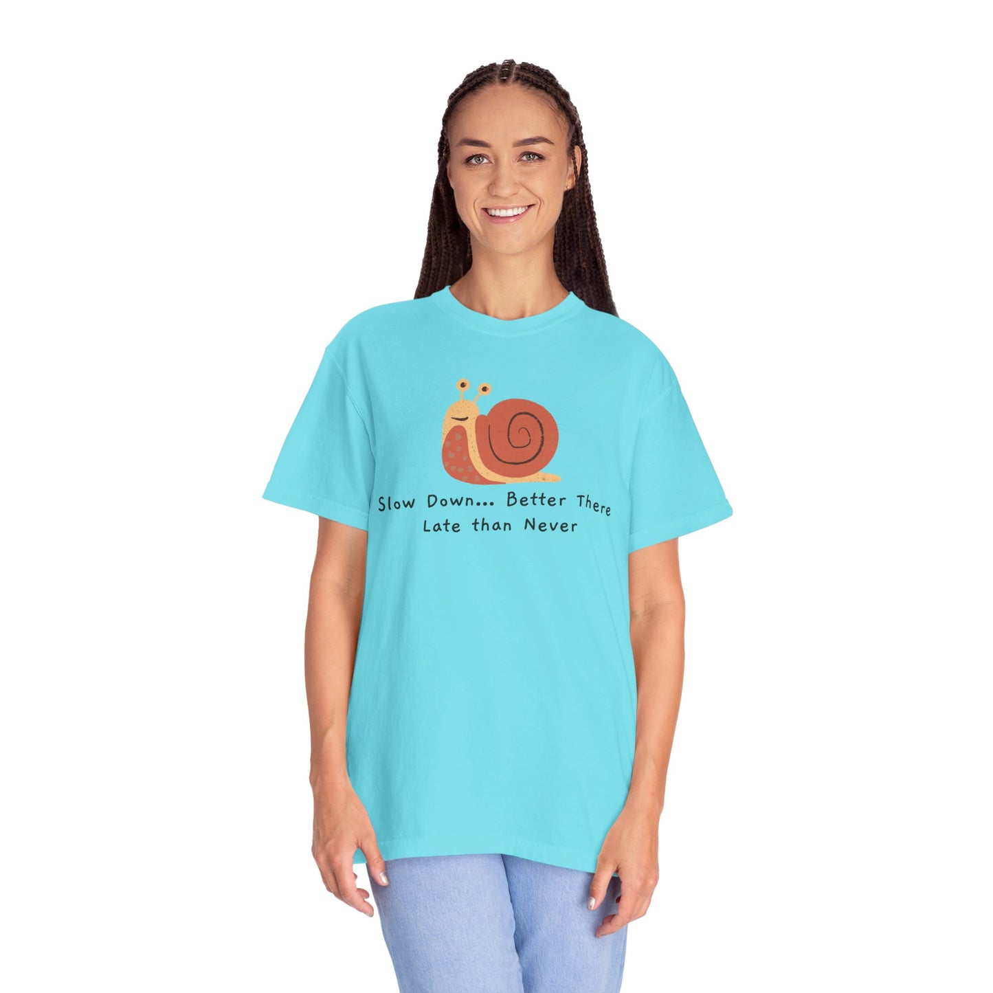 Snail Motivation T-Shirt, Relaxed Fit Tee, Unisex Graphic Shirt, Casual Wear, Gift for Nature Lovers, Birthday Present, Quote Tee